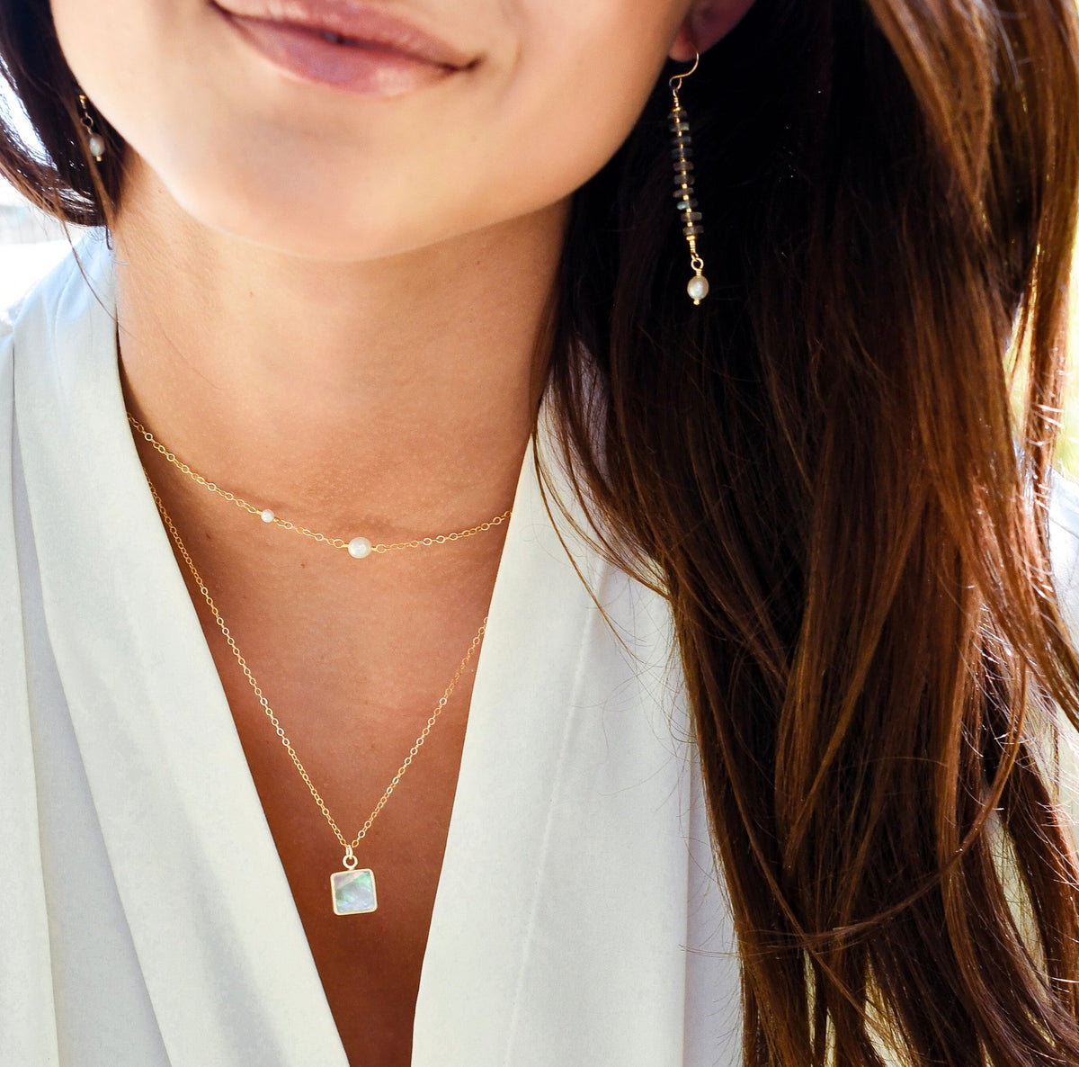 Margot Necklace: Mother of Pearl