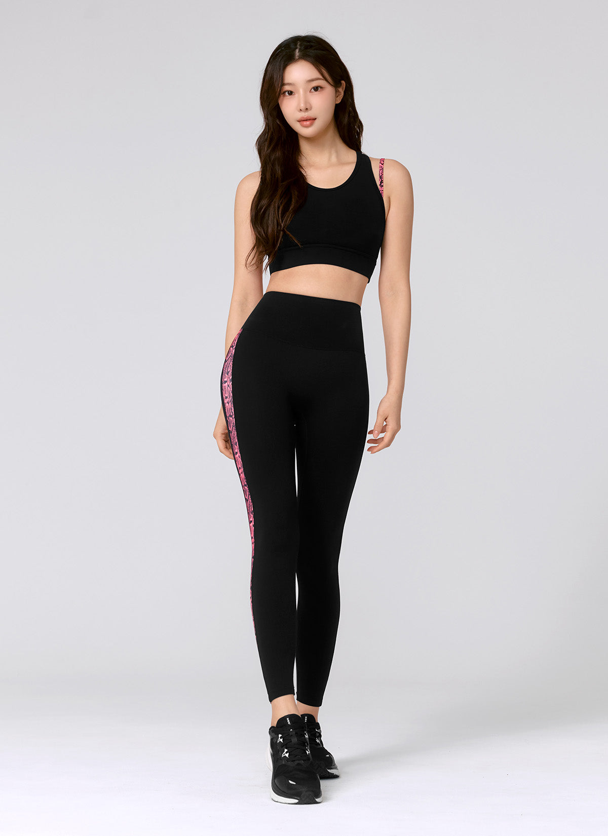 Black Label Power Rise Python Color Block Leggings