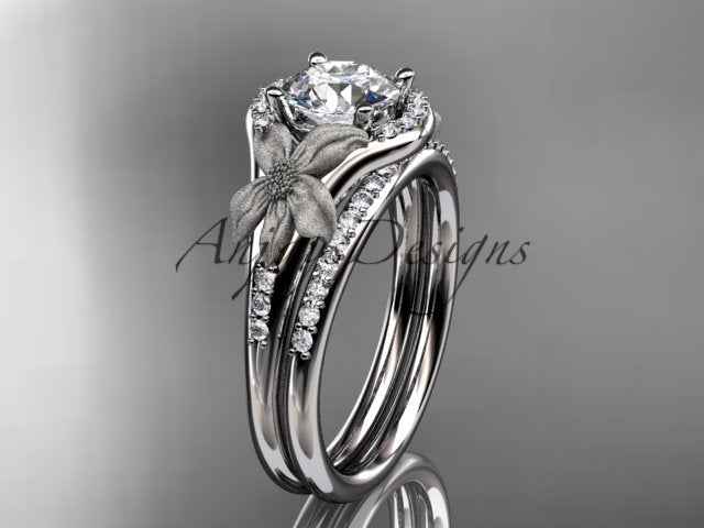 Lily Flower Engagement Ring Set 1 Carat Lab Grown Diamond IGI Certified