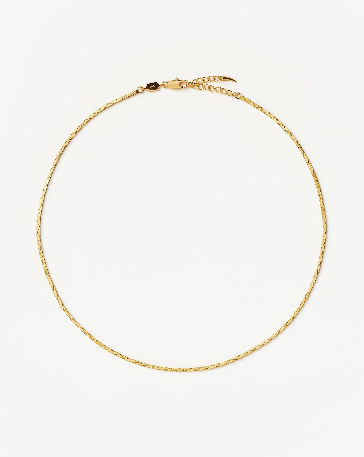 Stylist Gold Cobra Snake Chain Choker In Sterling Silver