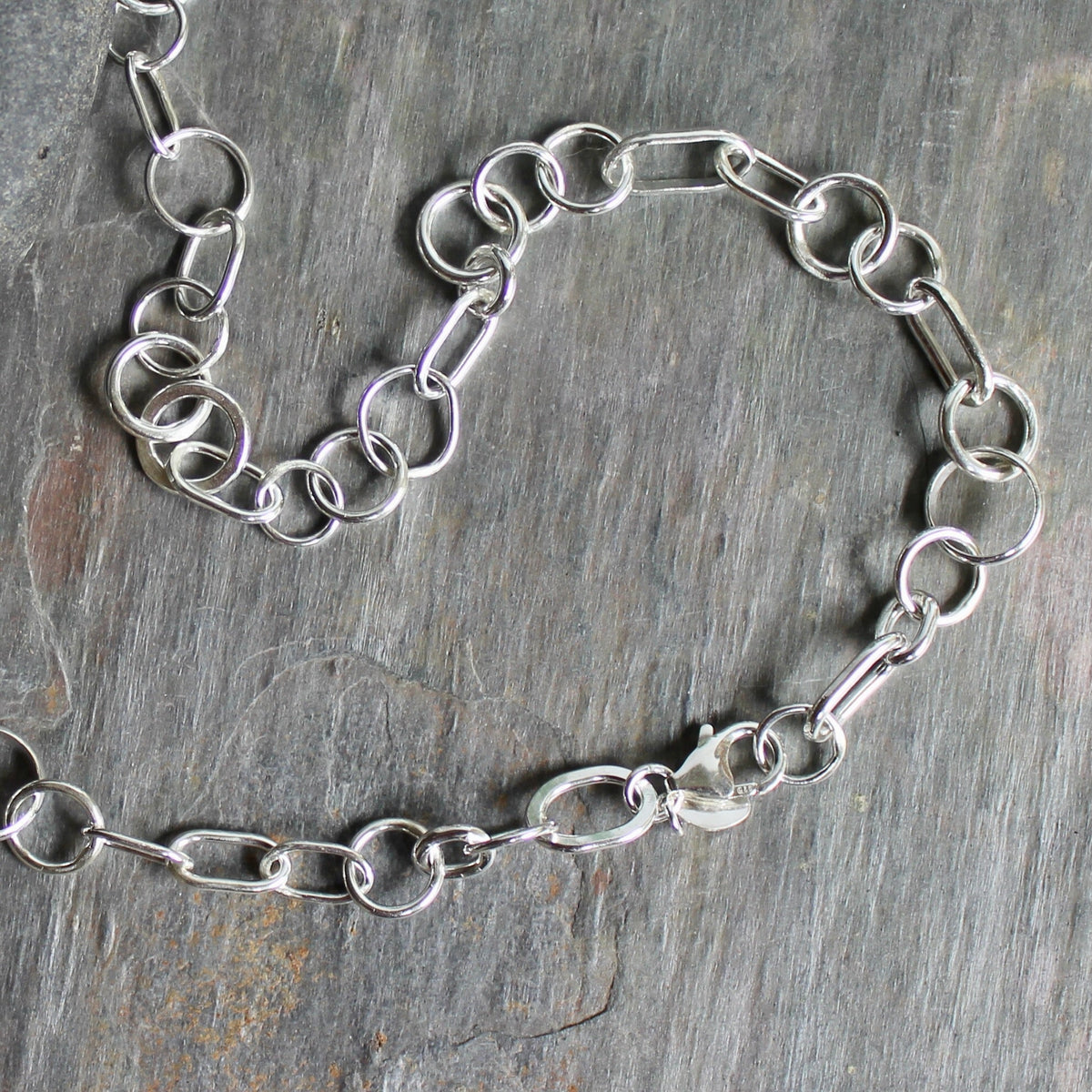 Luxe Sterling Silver Random Link Chain Necklace | Handmade | Ready to Ship