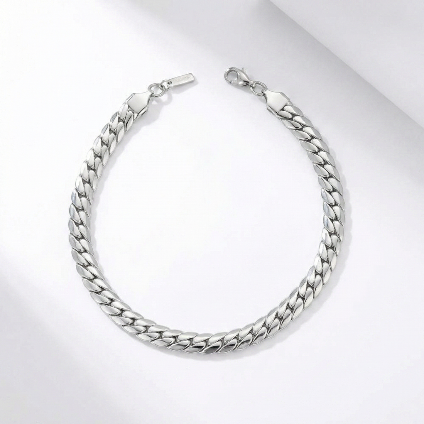 Jean 8mm Anklet Silver Plated 10" Length