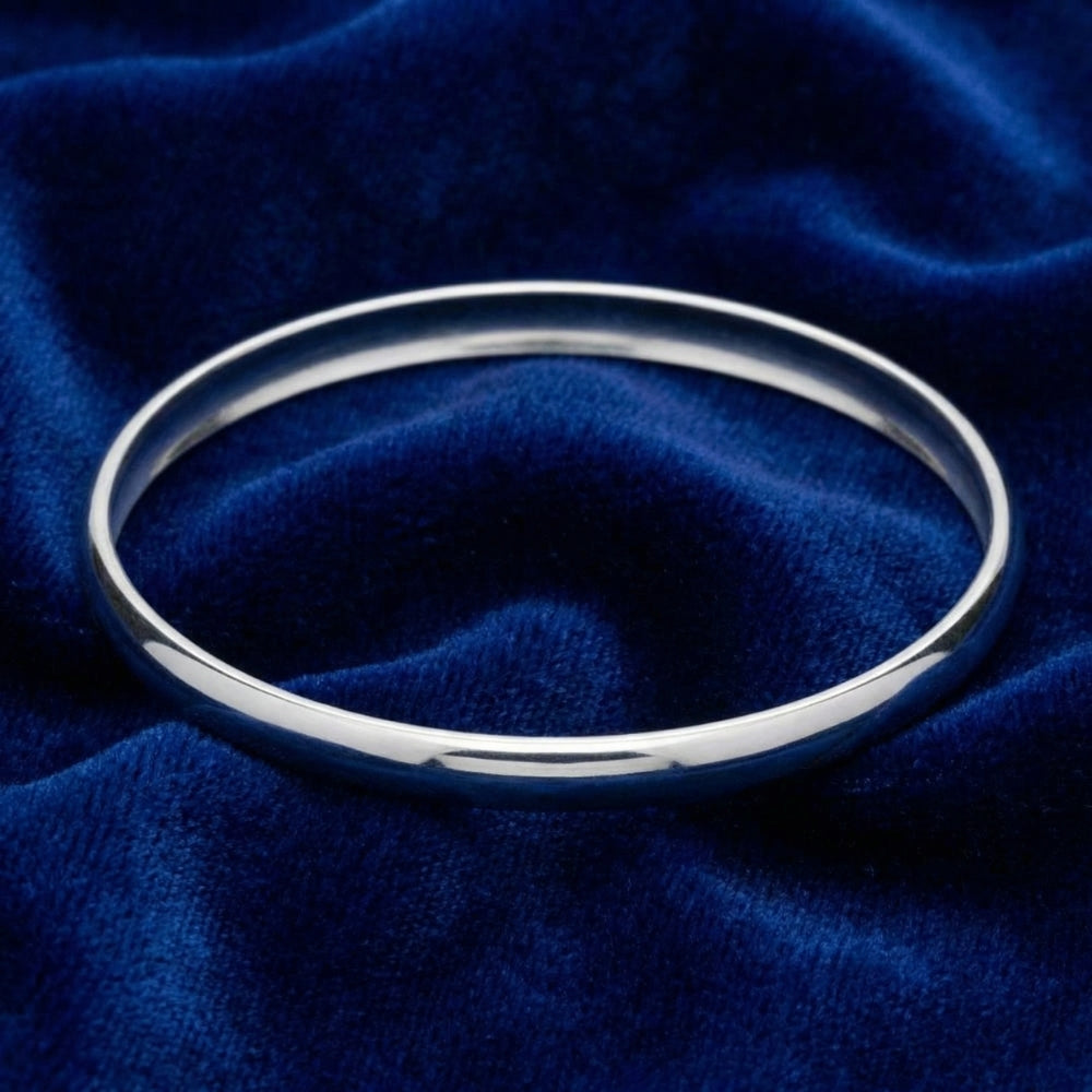 Heavy Weight 6MM Silver Plated Bangle