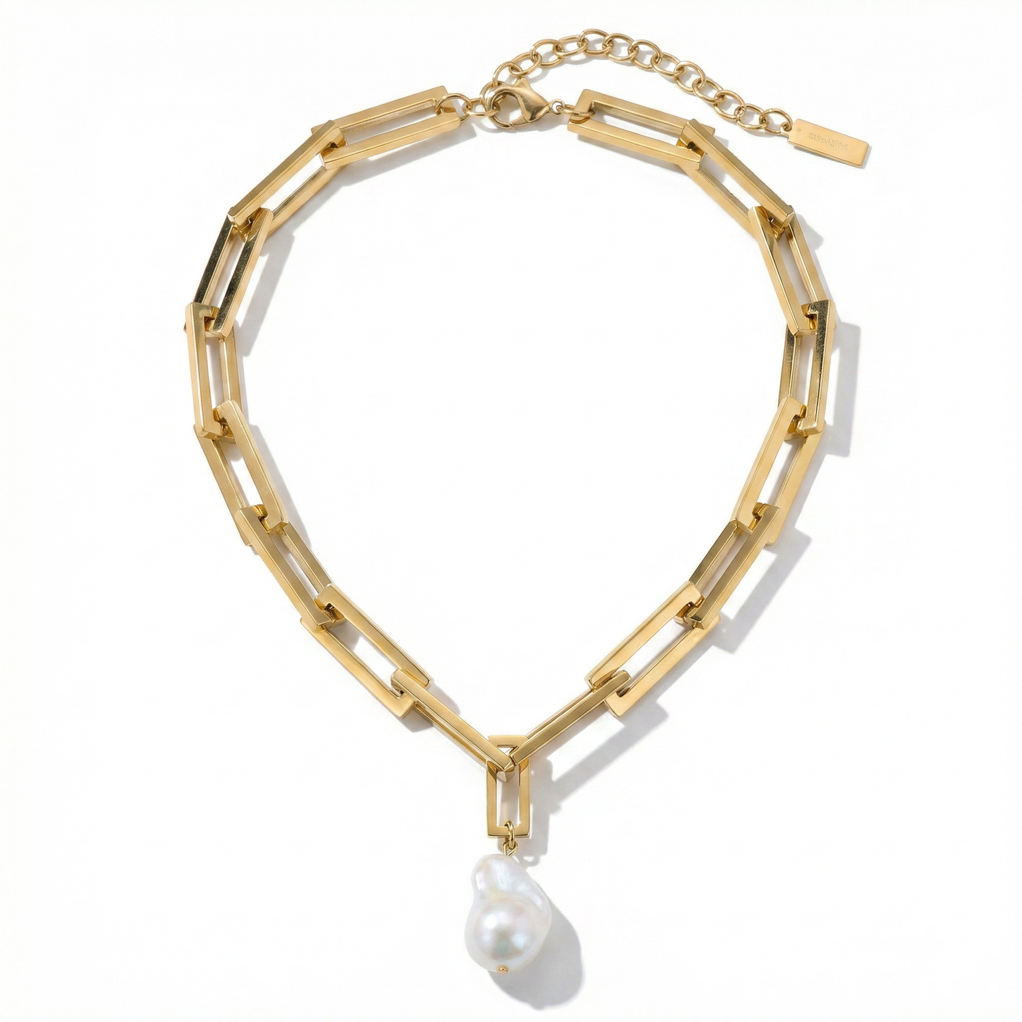 17" Terry Chain Chunky Heavy Weight Baroque Freshwater Pearl 25mm Pearl Necklace
