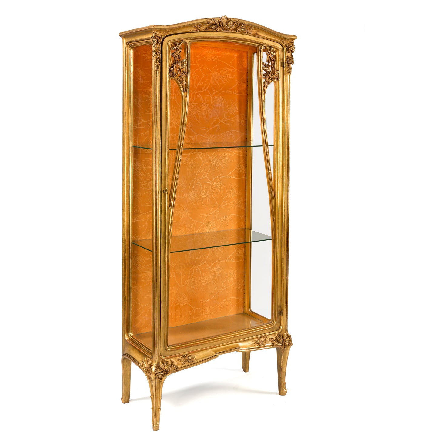 Louis Majorelle Gilt Walnut "Aux Pins" Vitrine