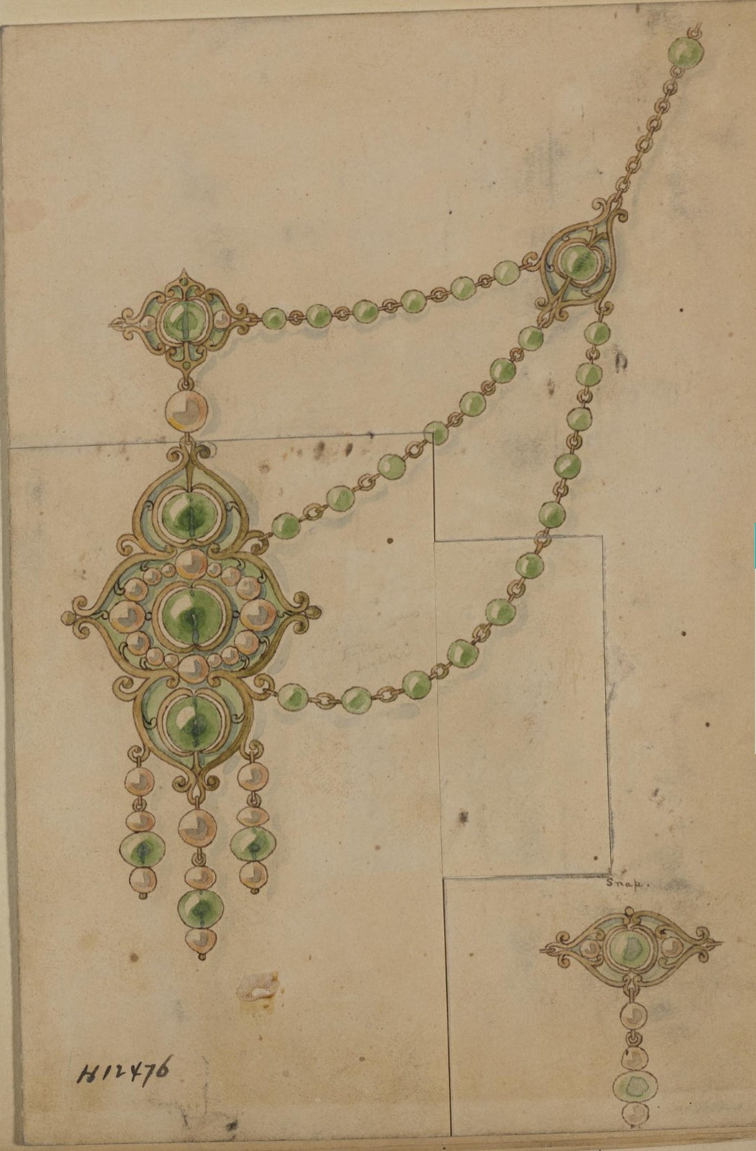 Marcus & Co. Plique-à-jour Enamel and Peridot Necklace