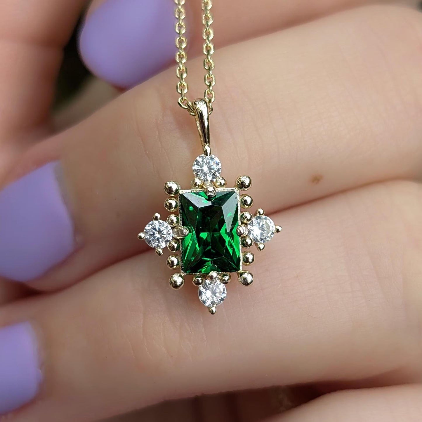 The Marielle - Emerald Necklace