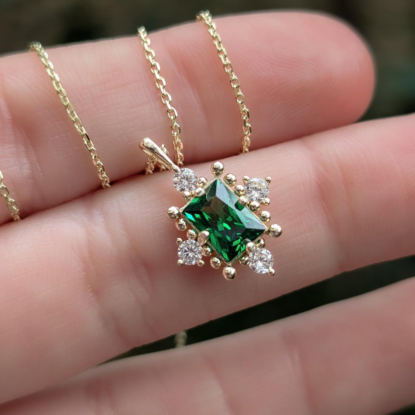 The Marielle - Emerald Necklace