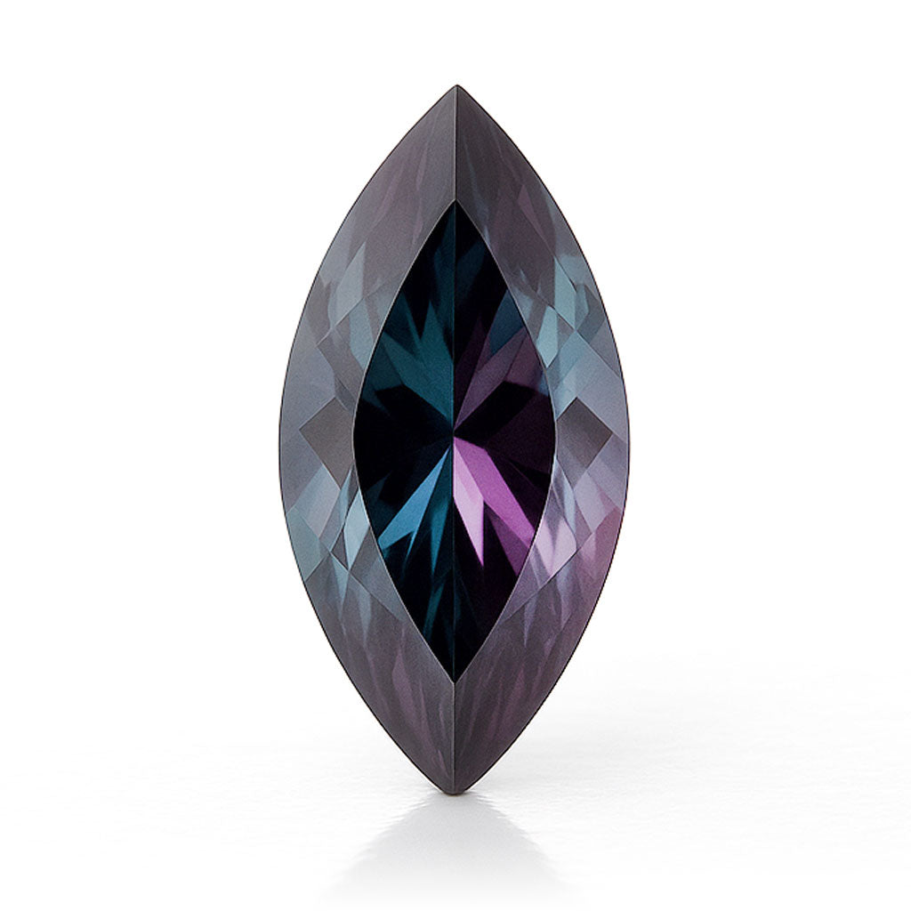 Marquise Cut Lab Created Alexandrite Gemstone