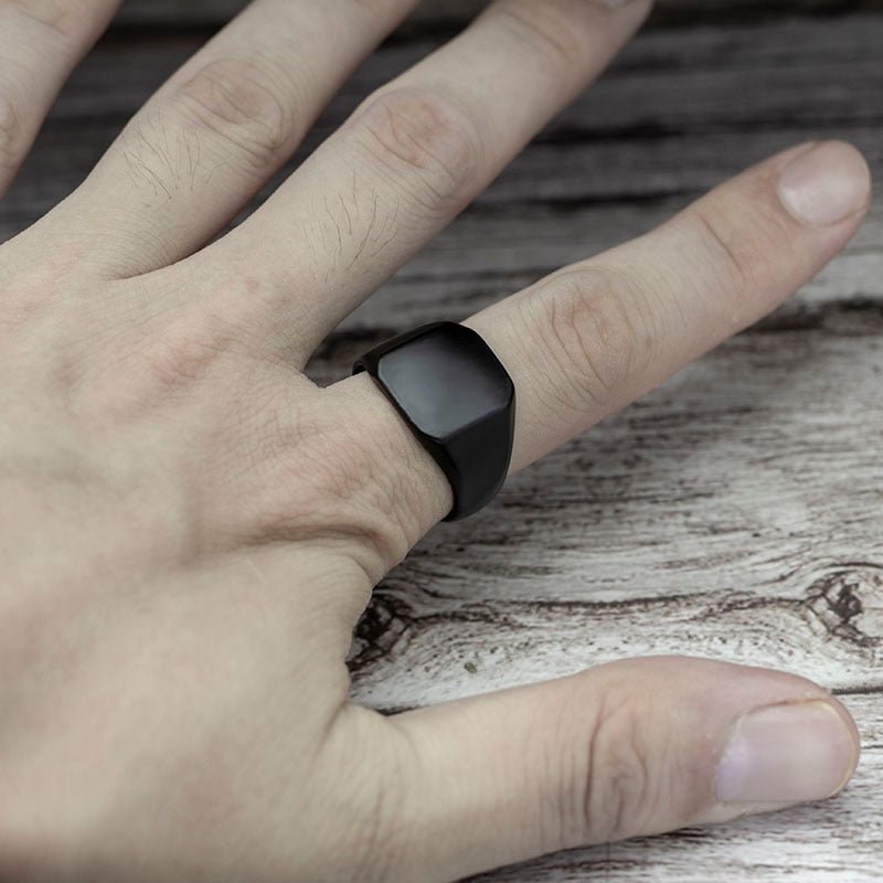 Matte Black Onyx Vikings Energy Ring