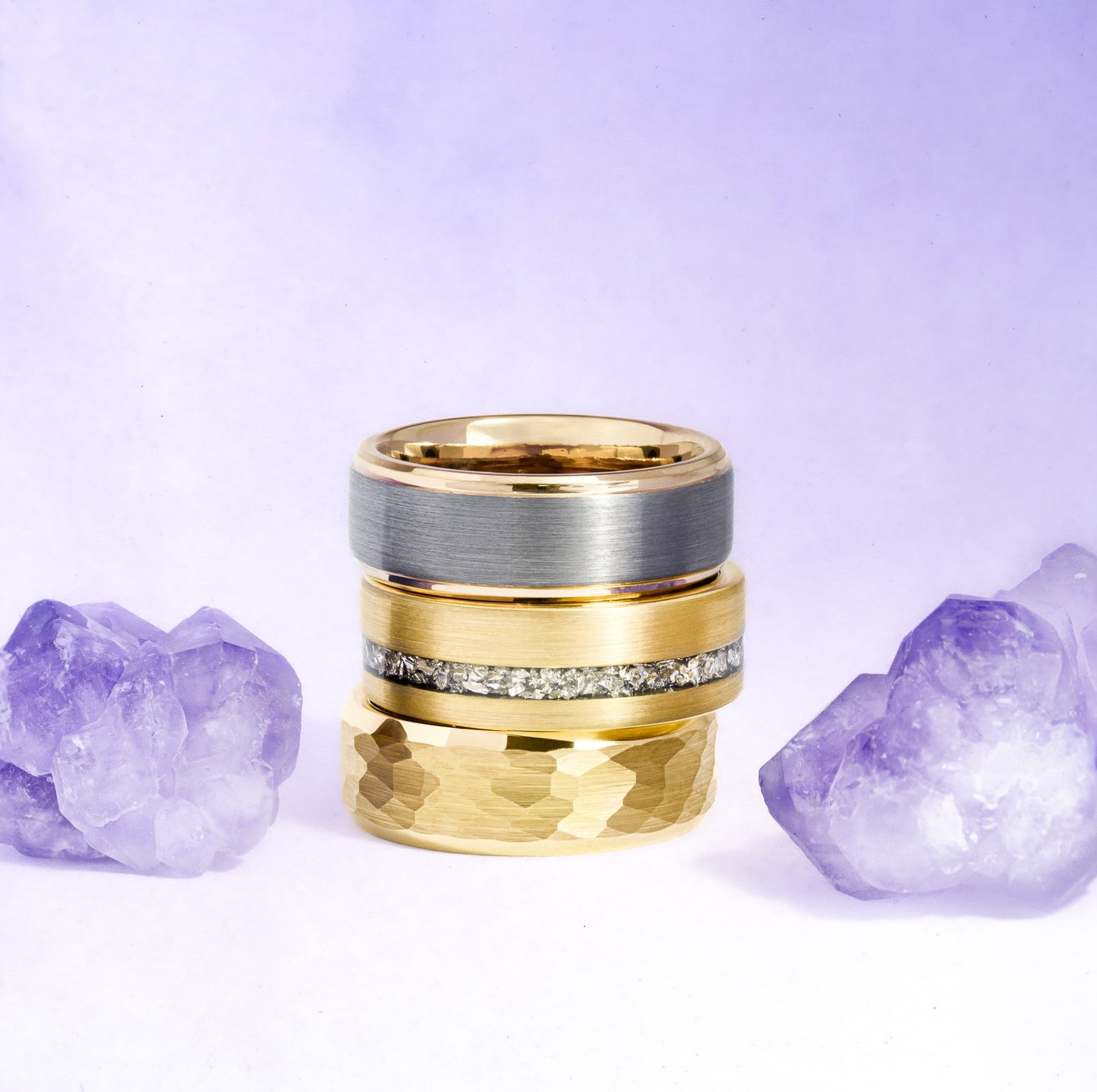 Build Your Own Custom Wedding Band - Tungsten, Titanium & Damascus Steel for Men
