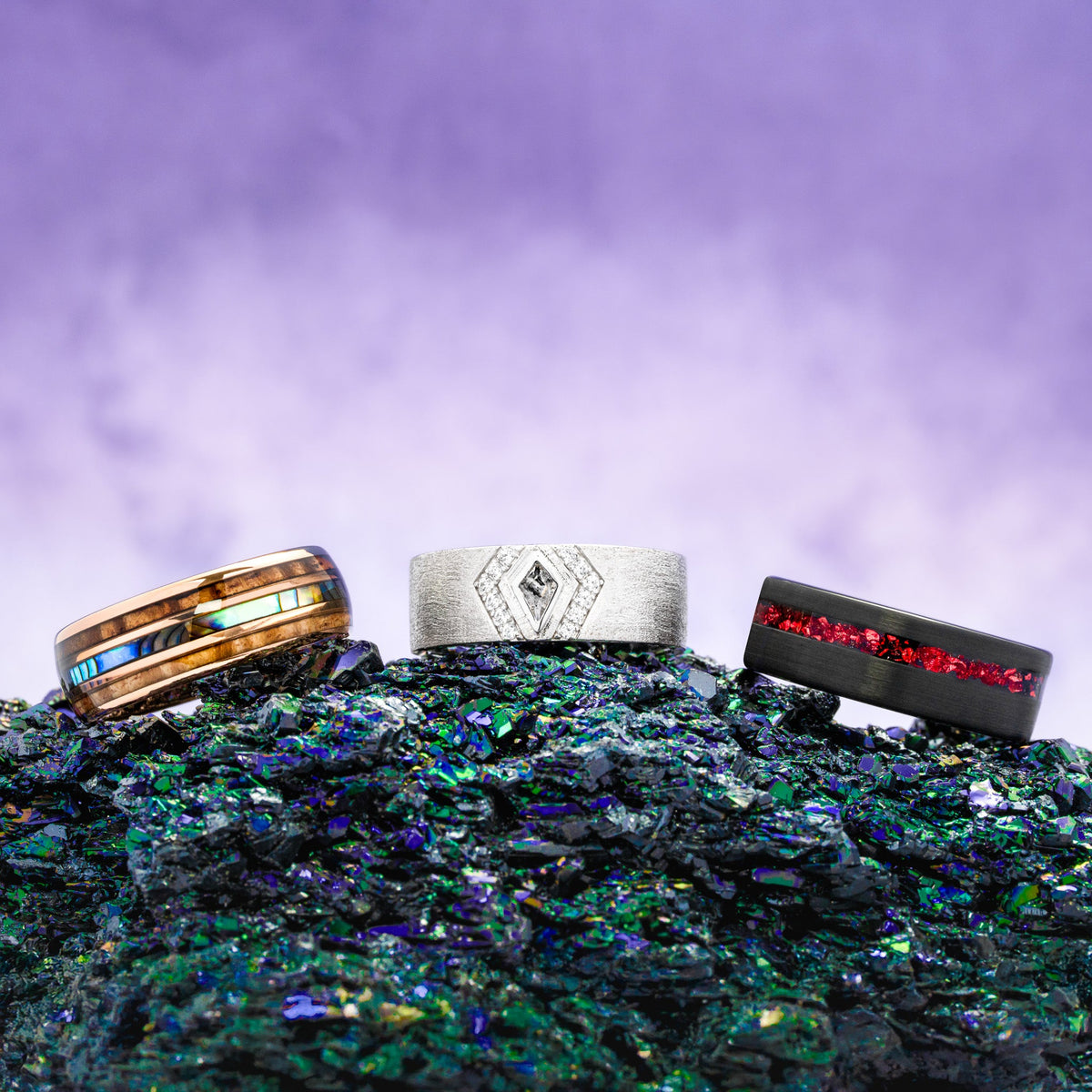 Build Your Own Custom Wedding Band - Tungsten, Titanium & Damascus Steel for Men