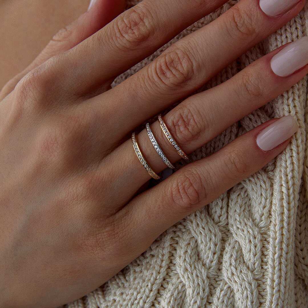 14K Gold Eternity Band Ring