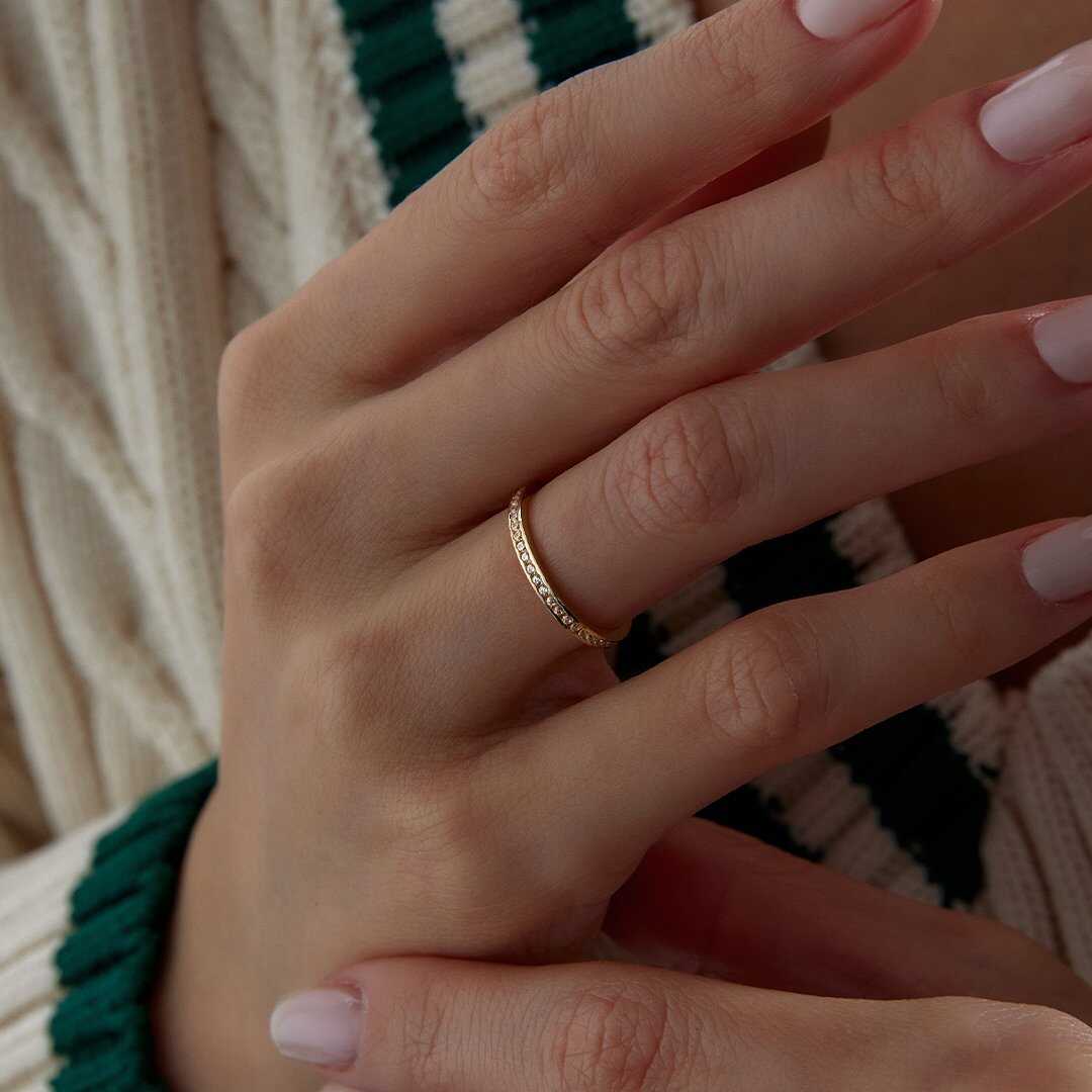 14K Gold Eternity Band Ring