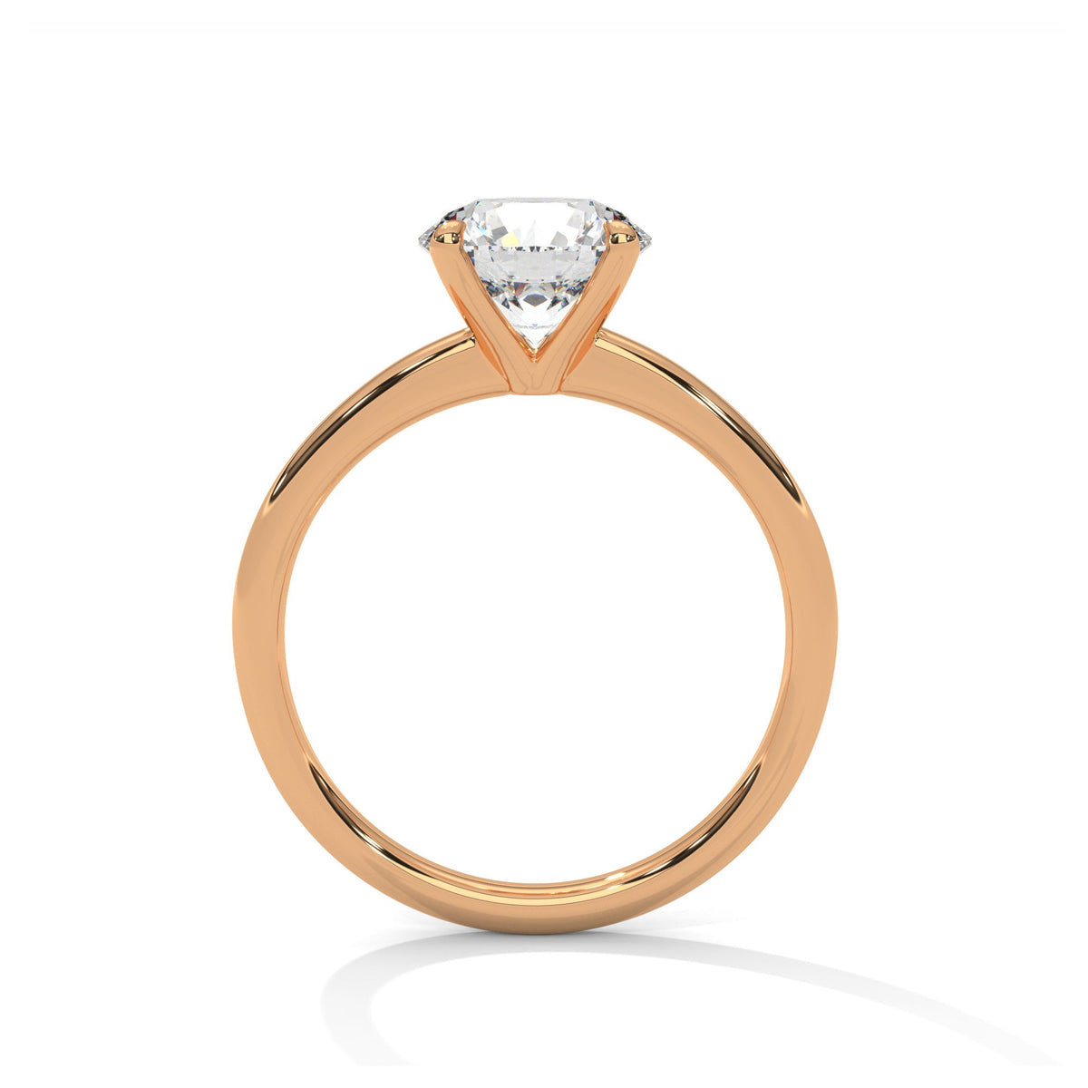 2 Carat Solitaire Engagement Ring Round Lab Grown Diamond Ring Minimalist IGI Certified 4 Prong