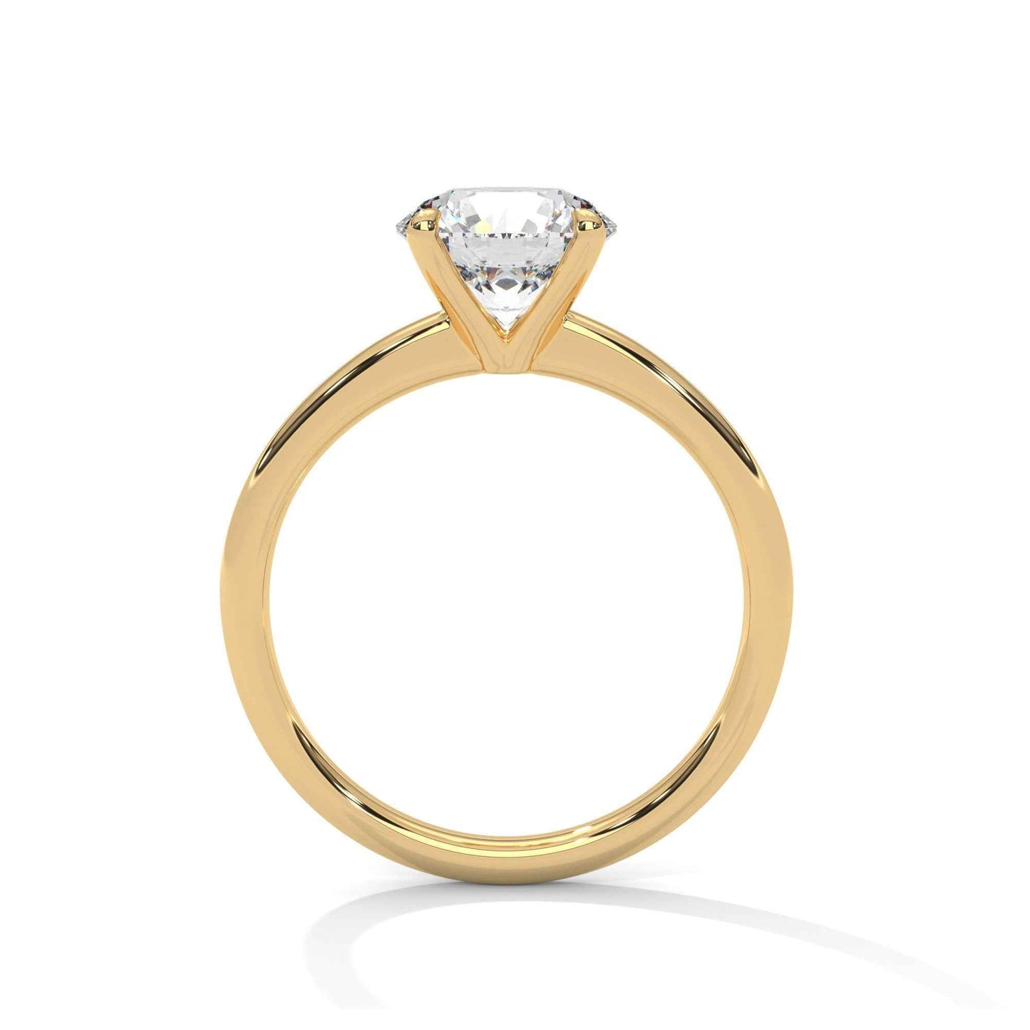 2 Carat Solitaire Engagement Ring Round Lab Grown Diamond Ring Minimalist IGI Certified 4 Prong