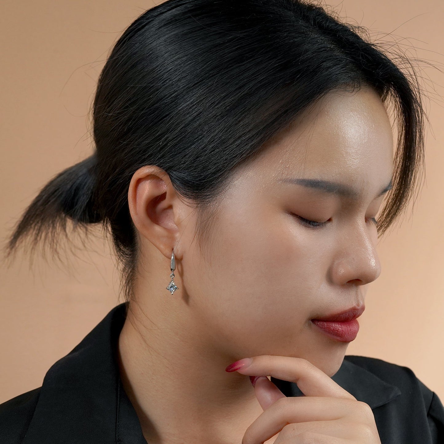 Brilliant Cut Moissanite Dangle Earrings for Women