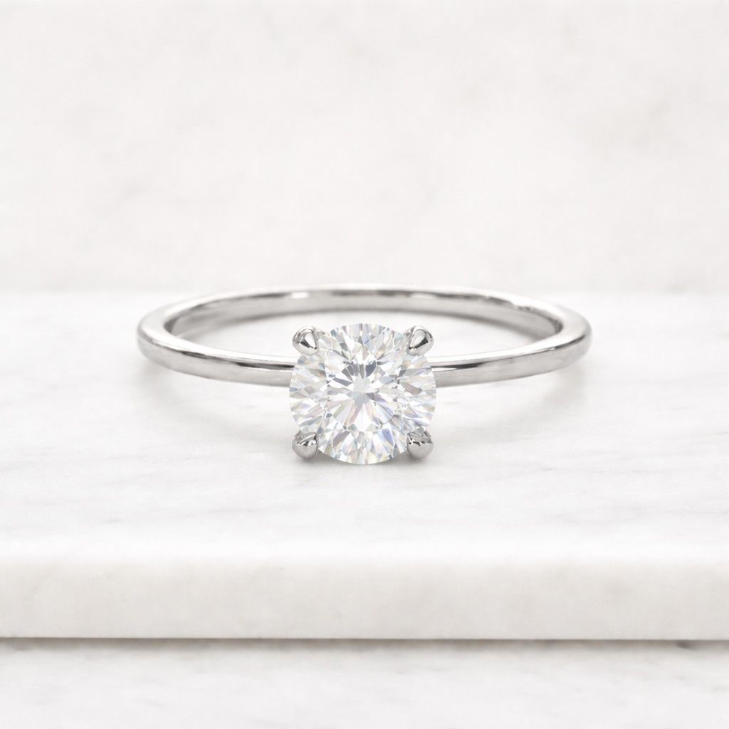 2.50 CT Round Cut Lab Grown Diamond Solitaire Engagement Ring