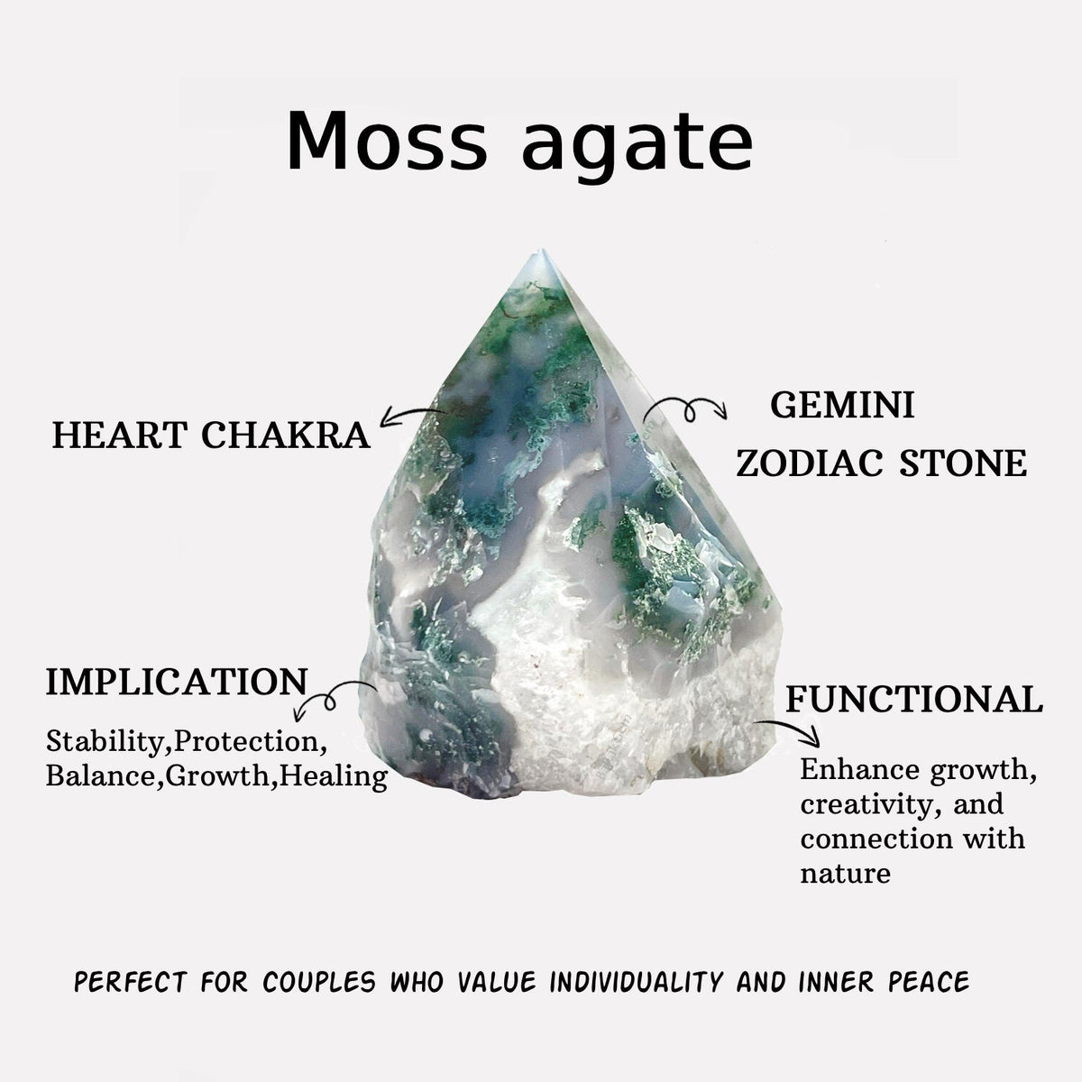 Clove -Pear Cut Moss Agate Classic Pendant