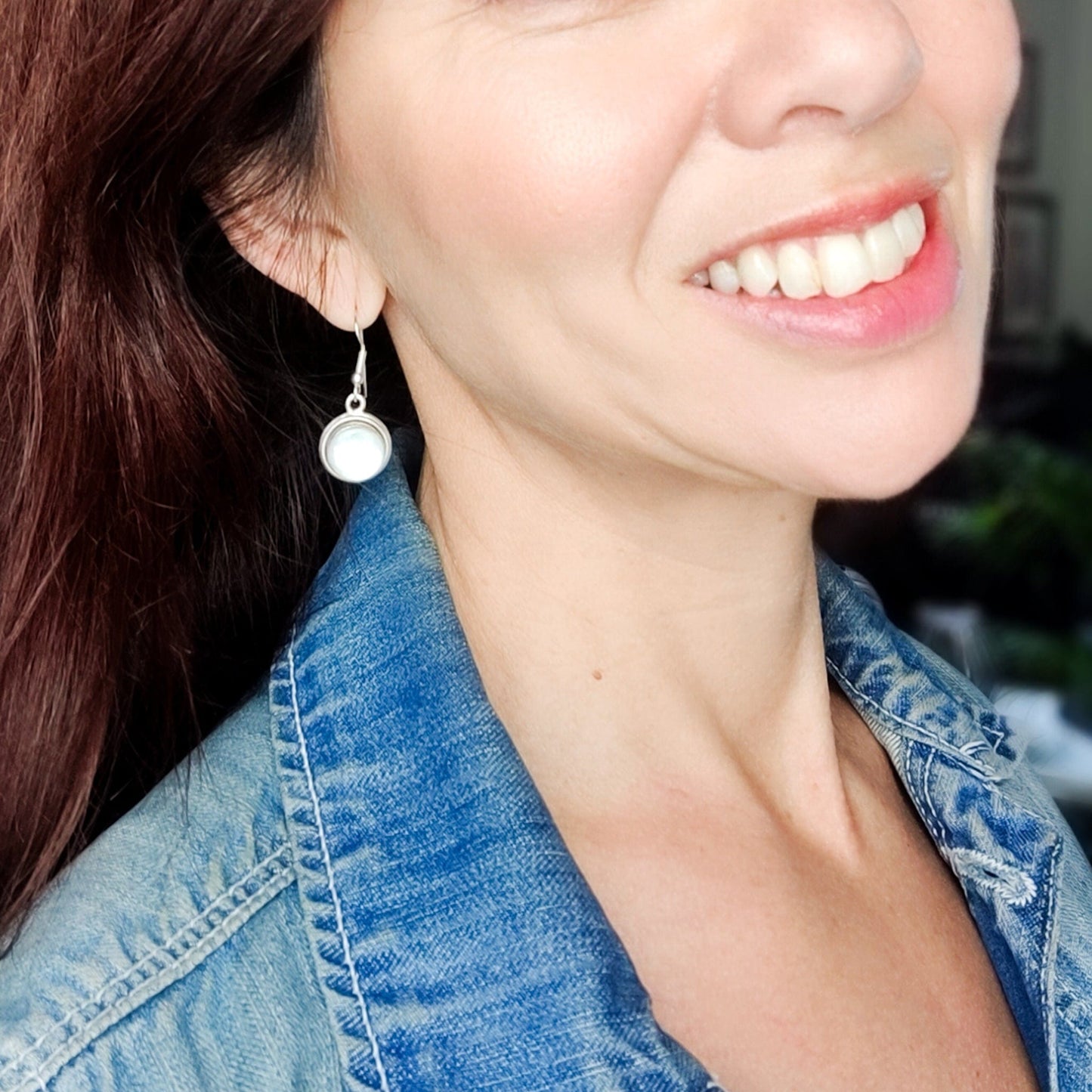 Mother of Pearl Drop Earrings | June Birthstone | Sterling Silver