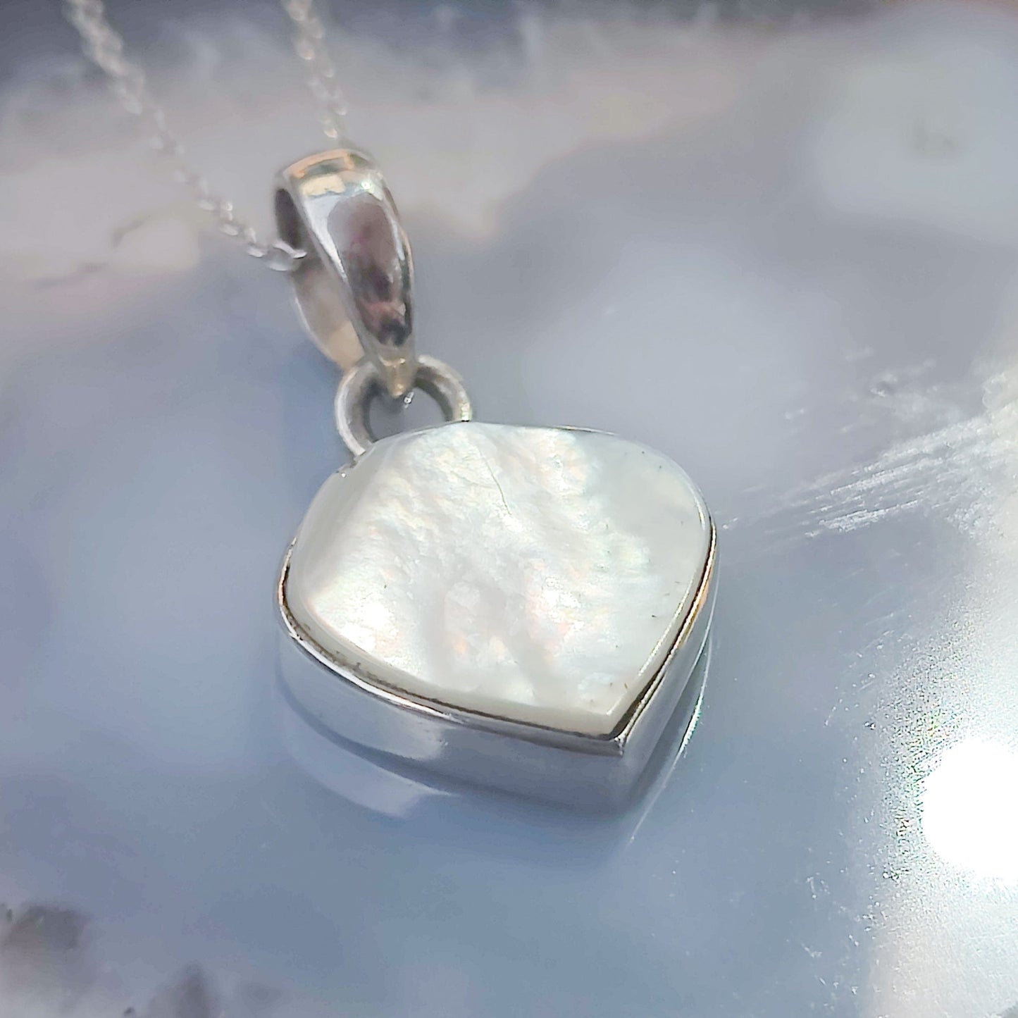 Mother of Pearl Pendant | June Birthday | Three Styles | Sterling Silver