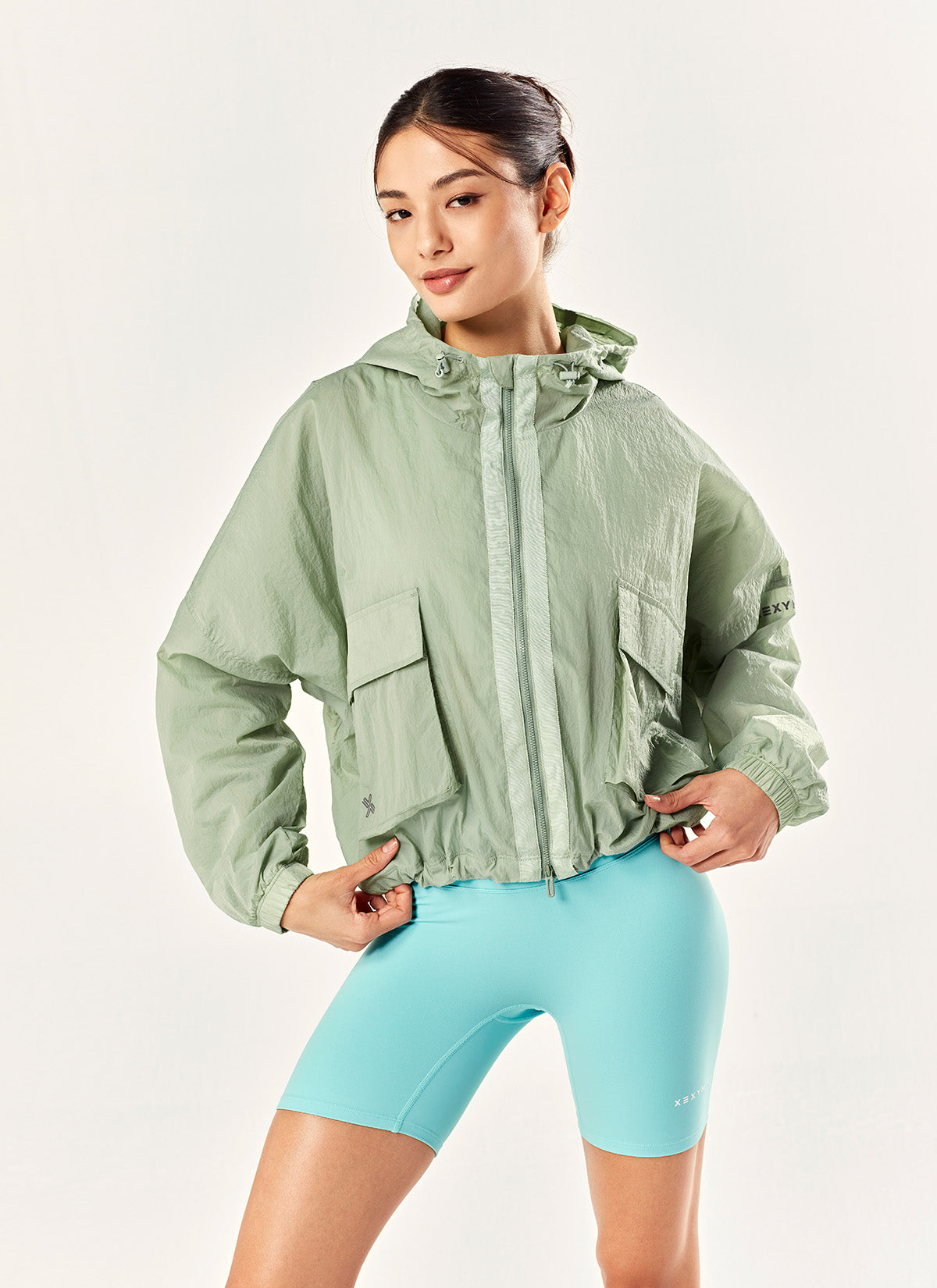 Crop Hood 2-Way Windbreaker