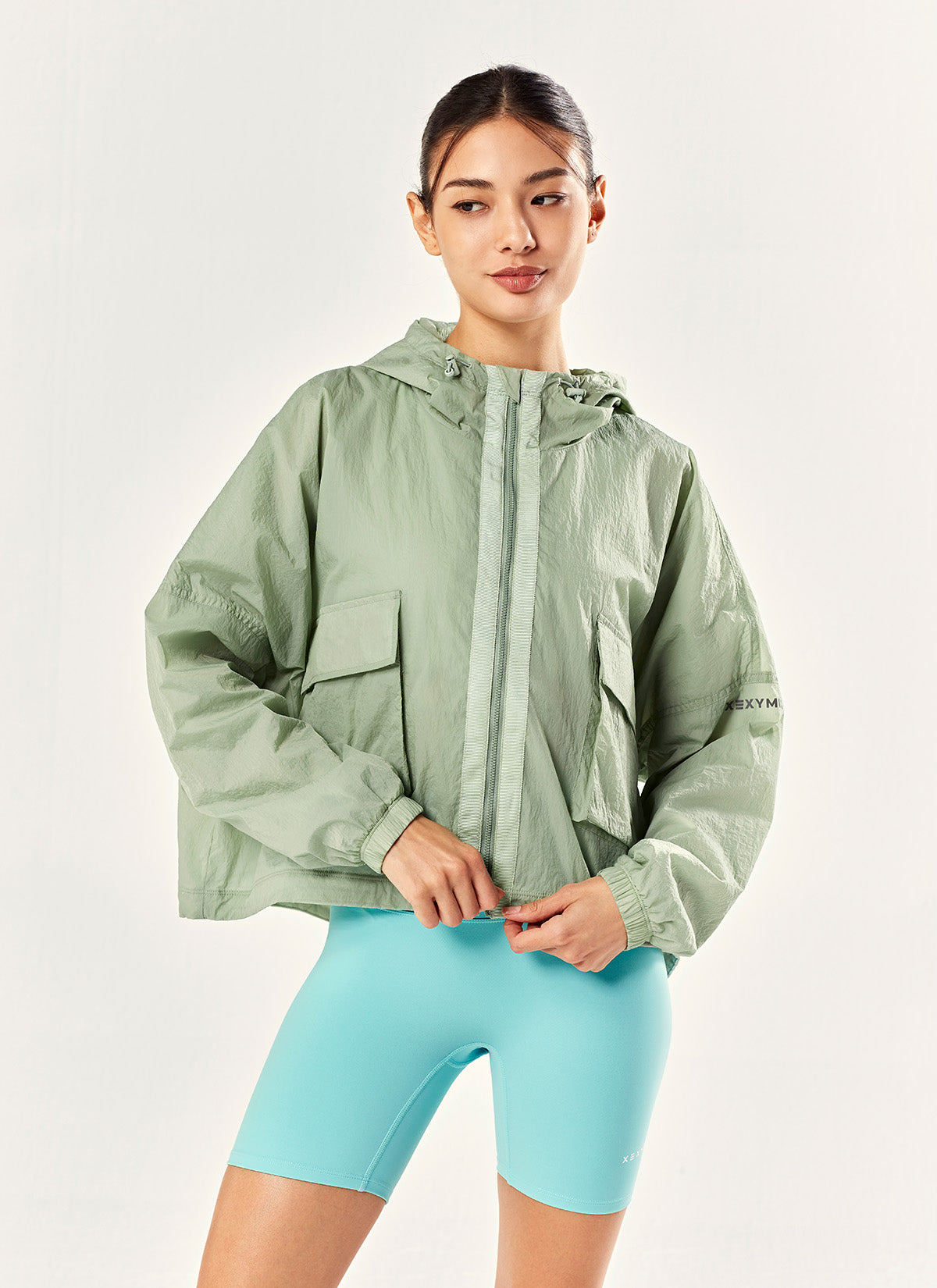 Crop Hood 2-Way Windbreaker