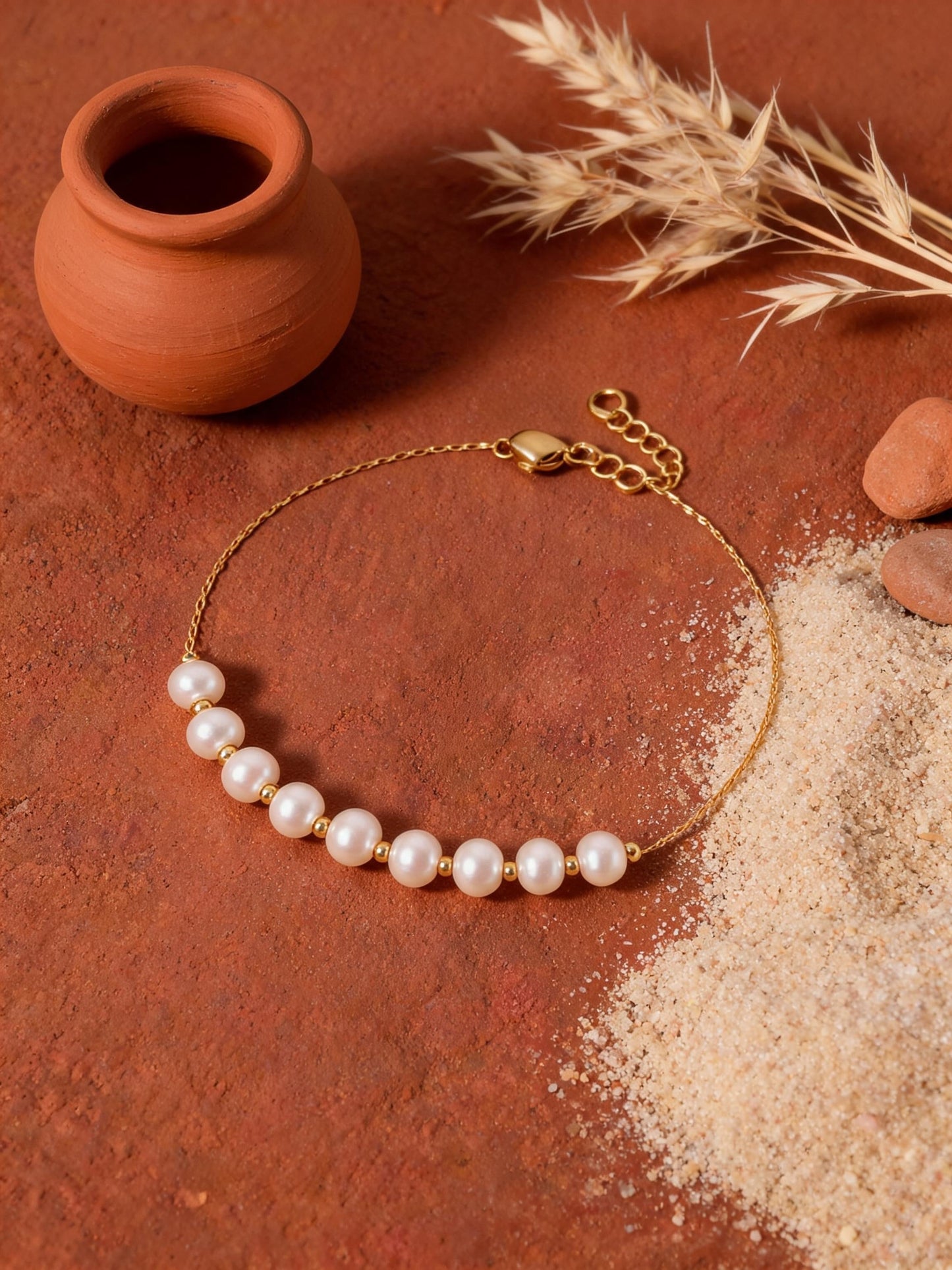 Bracelet Sweet Lily | Perles d'Eau Douce & Chaîne Dorée – Univers Parisienne chic