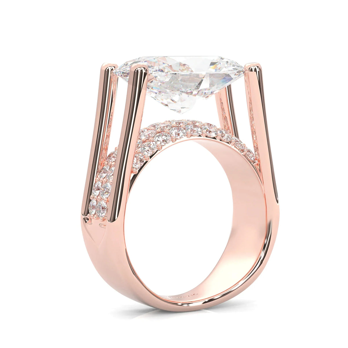 Solarii New Arrived 5.0ct Oval Cut Engagement Ring