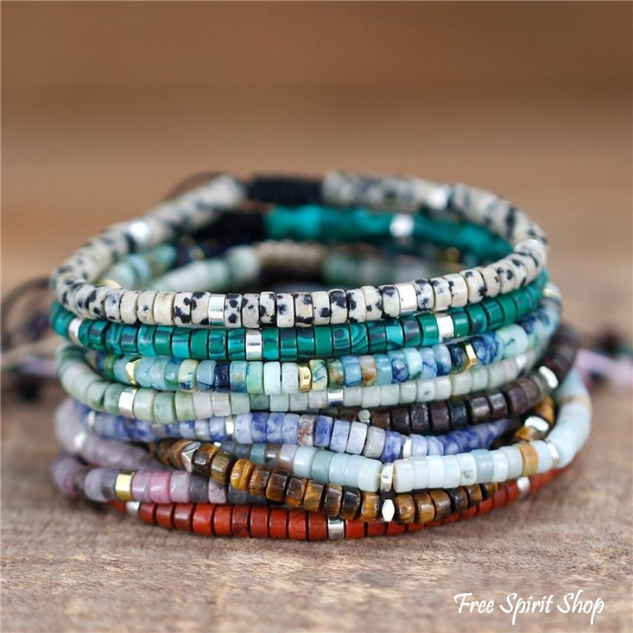 Natural Stone Boho Bead Bracelets