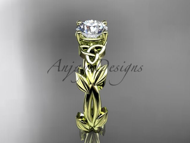 Celtic Knot Engagement Ring 1 CT Lab Grown Diamond Nature Inspired