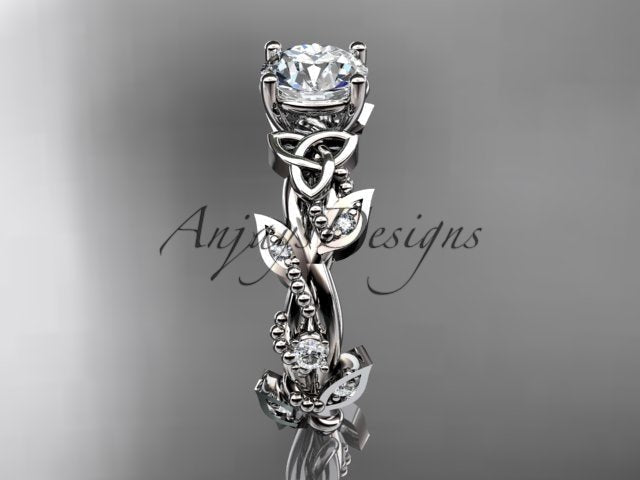 Celtic Trinity Knot Ring Nature Inspired Bridal 1 Carat Lab Grown Diamond Ring