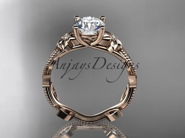 1 Carat Diamond Nature Inspired Flower Engagement Ring