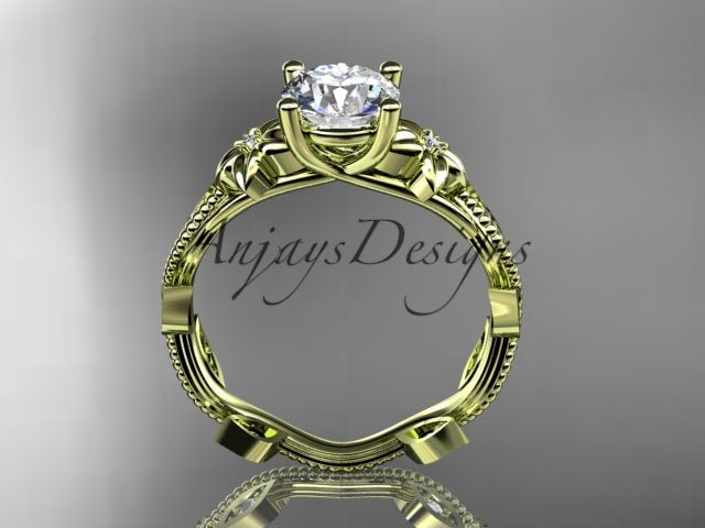 1 Carat Diamond Nature Inspired Flower Engagement Ring