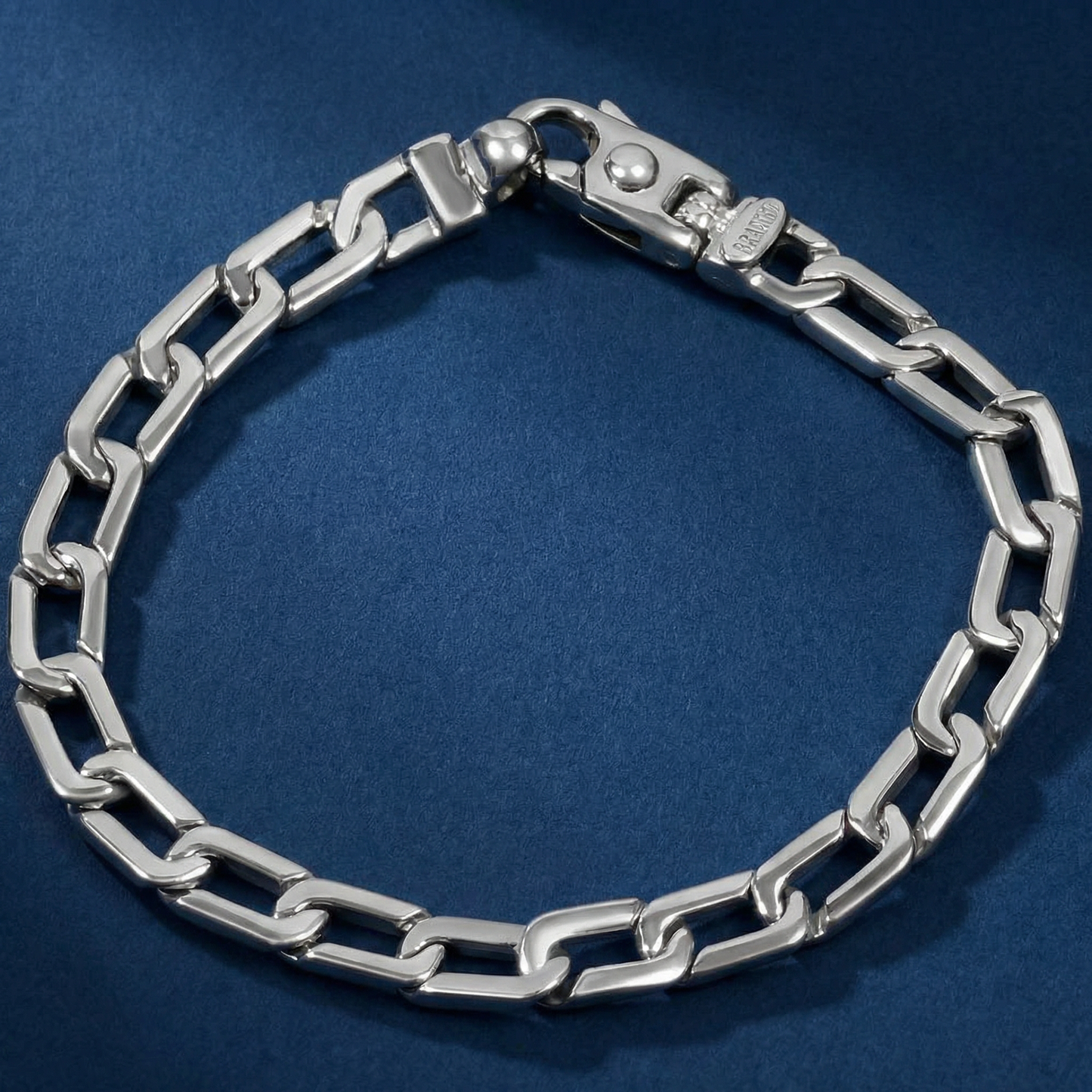 Braccio Men's 23 Gram Clip Link Solid Silver Bracelet 8.5"