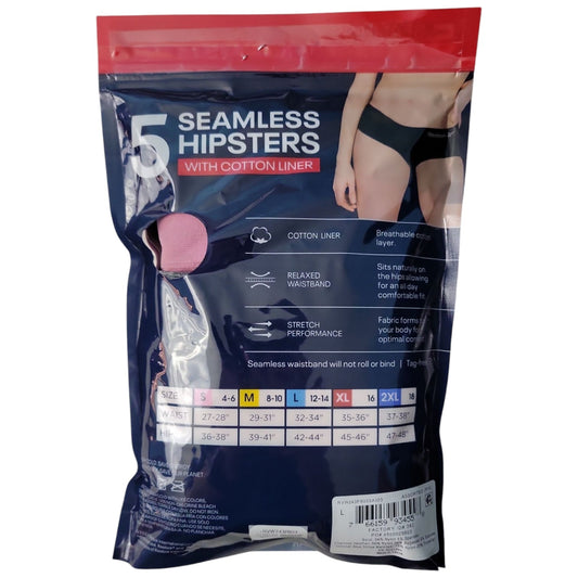 Reebok Women's 5-Pack Tag-Free Soft Seamless Hipster