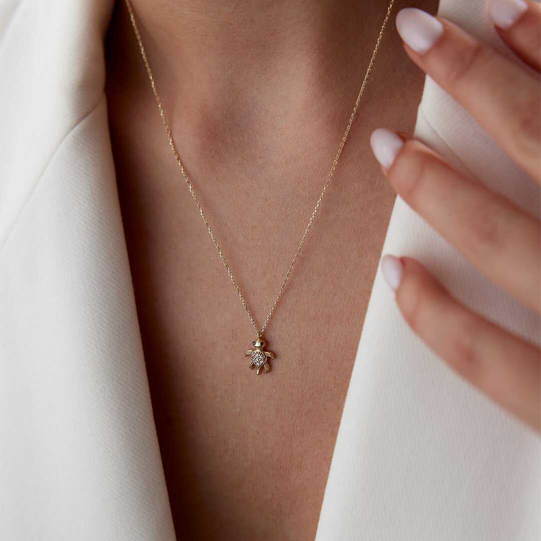 14k Gold Caretta Caretta Necklace