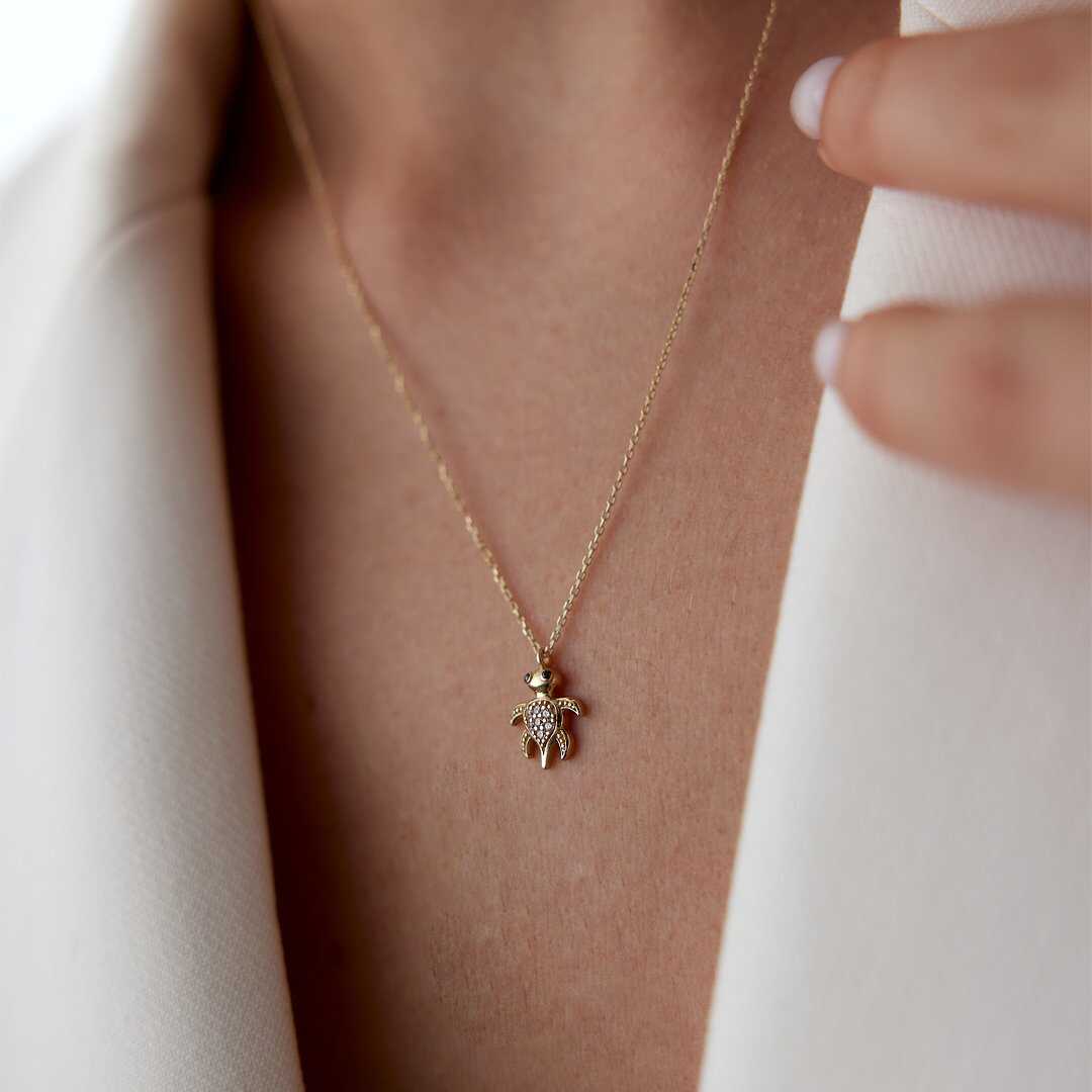 14k Gold Caretta Caretta Necklace