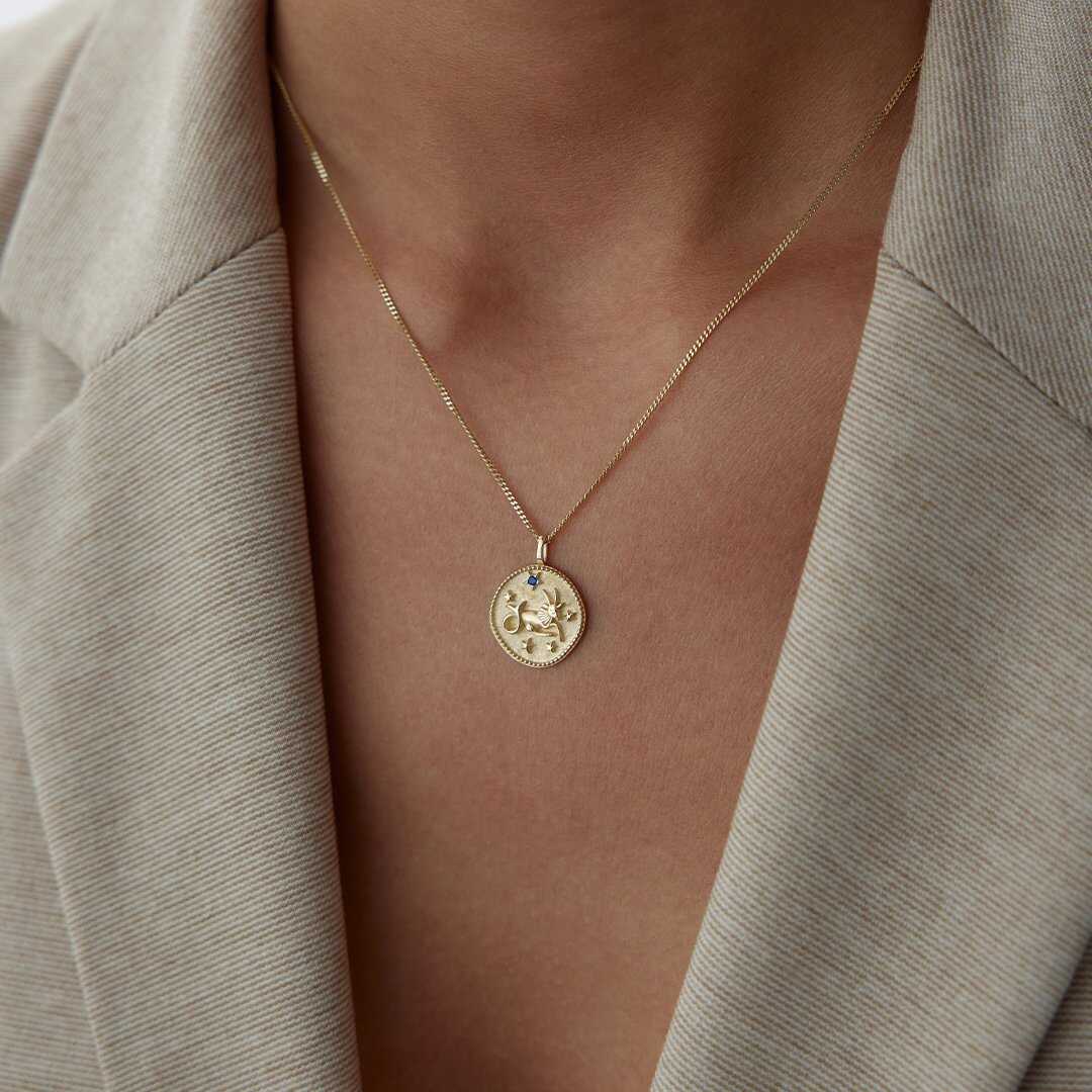 14k Gold Capricorn Necklace