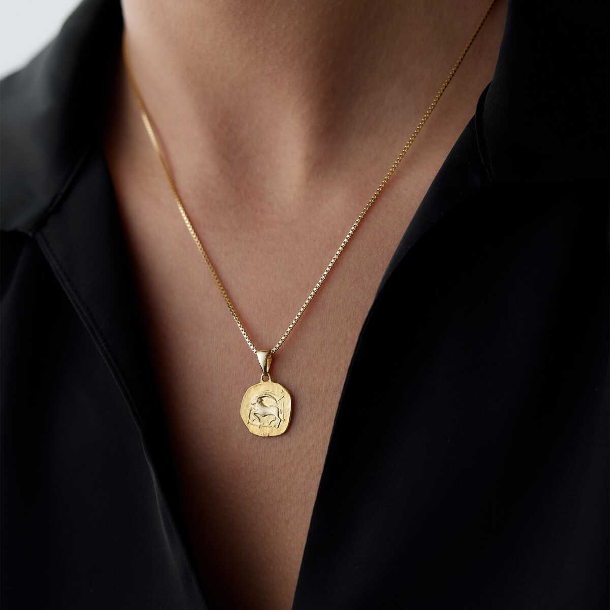 14k Gold Capricorn Necklace