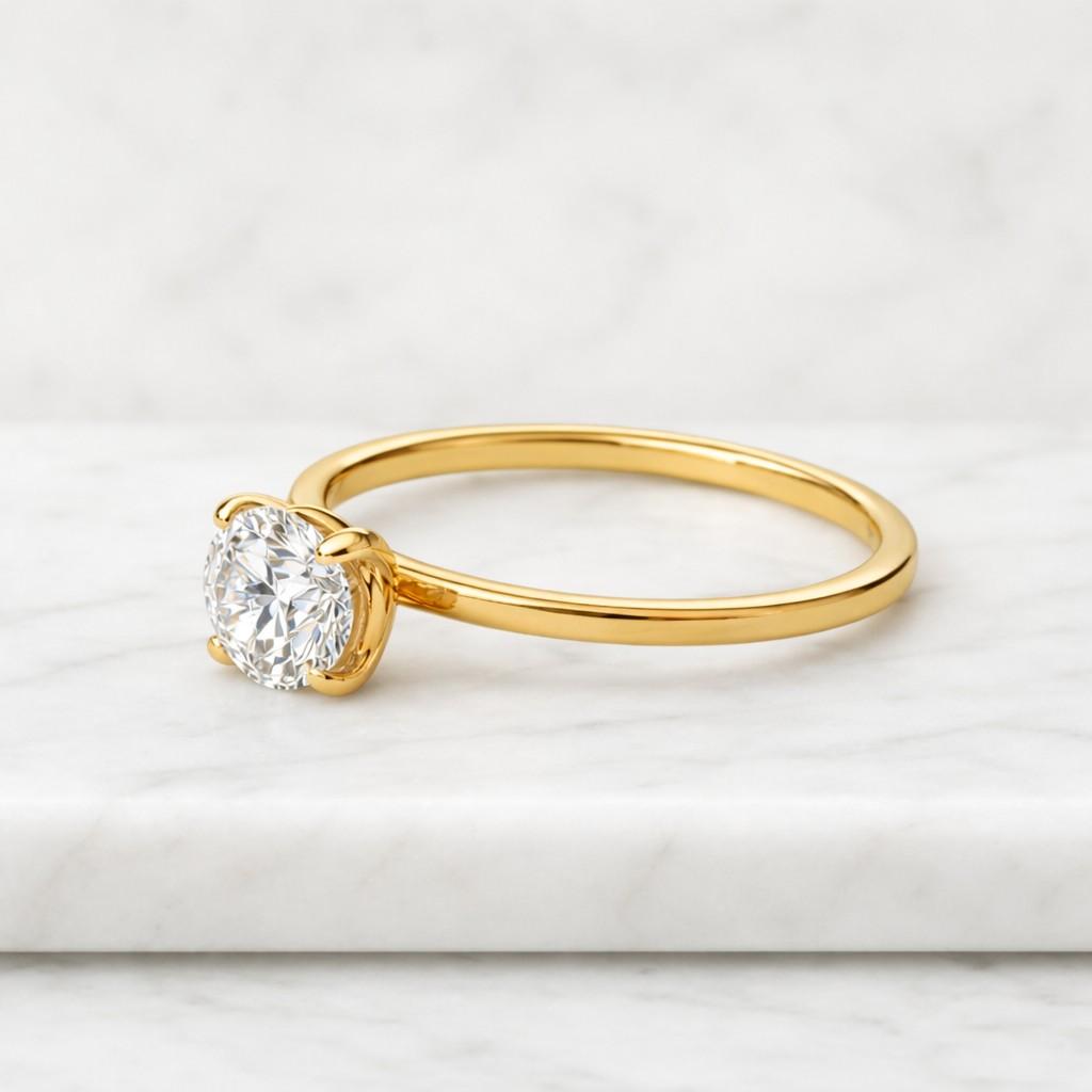 2.50 CT Round Cut Lab Grown Diamond Solitaire Engagement Ring