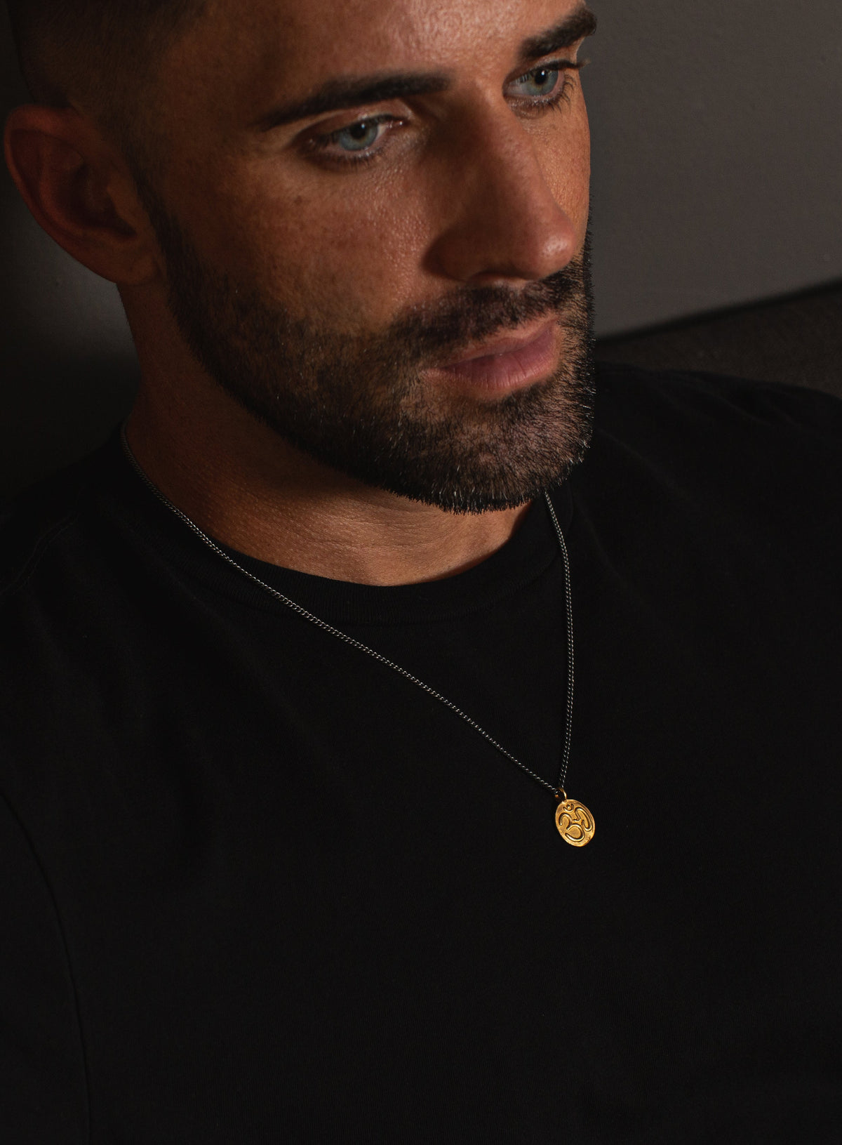 FINAL SALE Vermeil Gold Om Necklace for Men