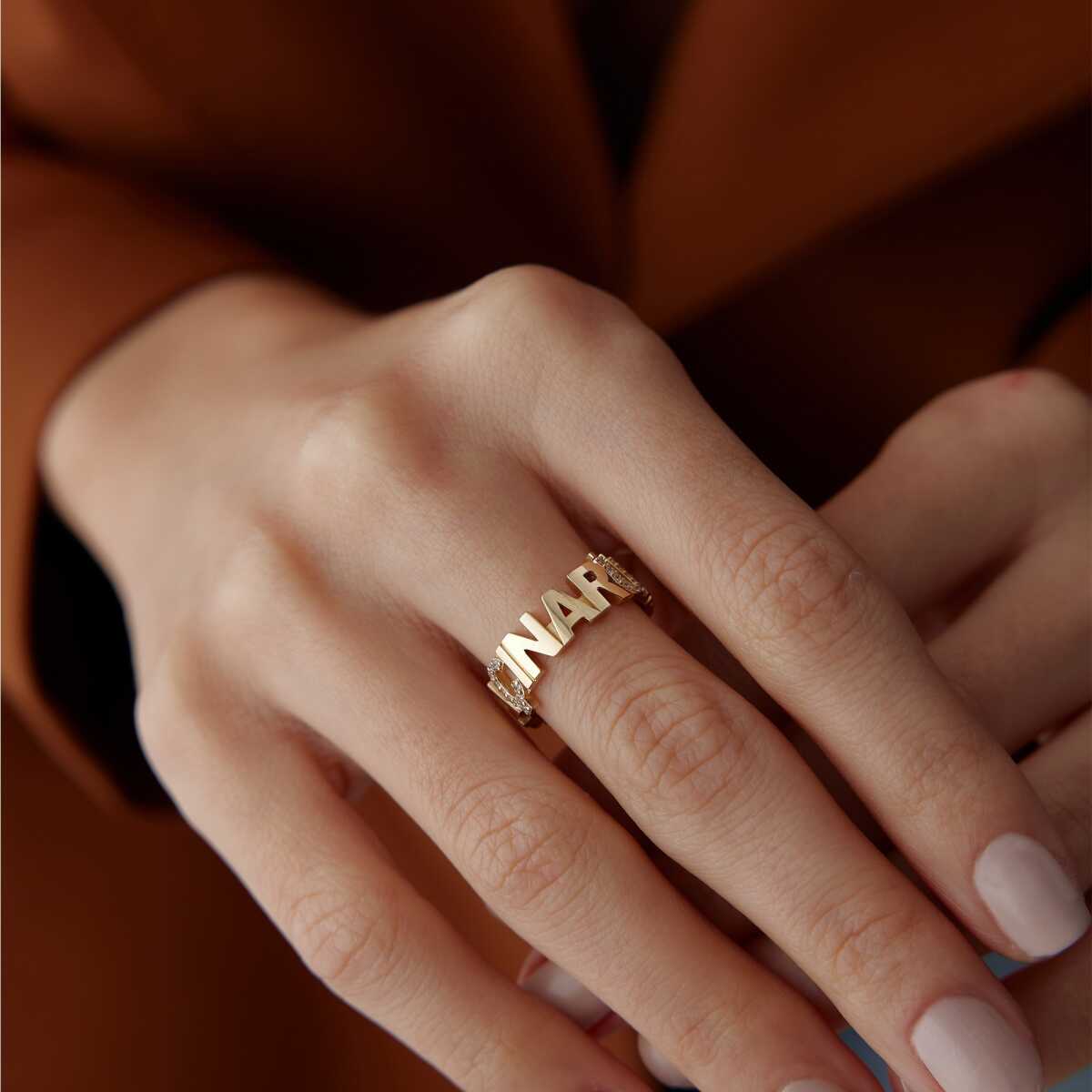 Fifteen Letter Personalized Name Ring