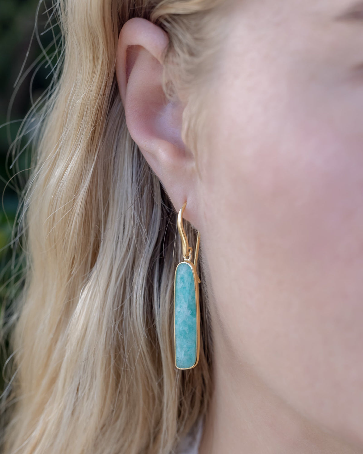 Atlas Collection - Amazonite Dangle Earrings In 18K Gold Vermeil - By Jorge Revilla