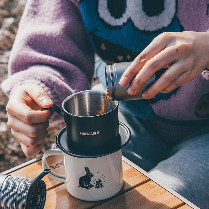 Orca Vietnamese Coffee Maker & Wooden Cup Set