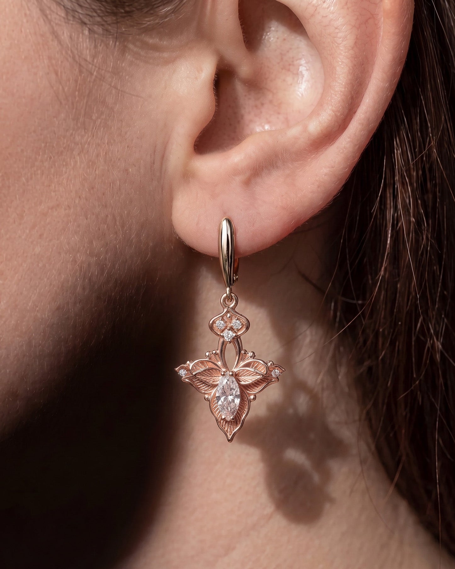 Orchid earrings