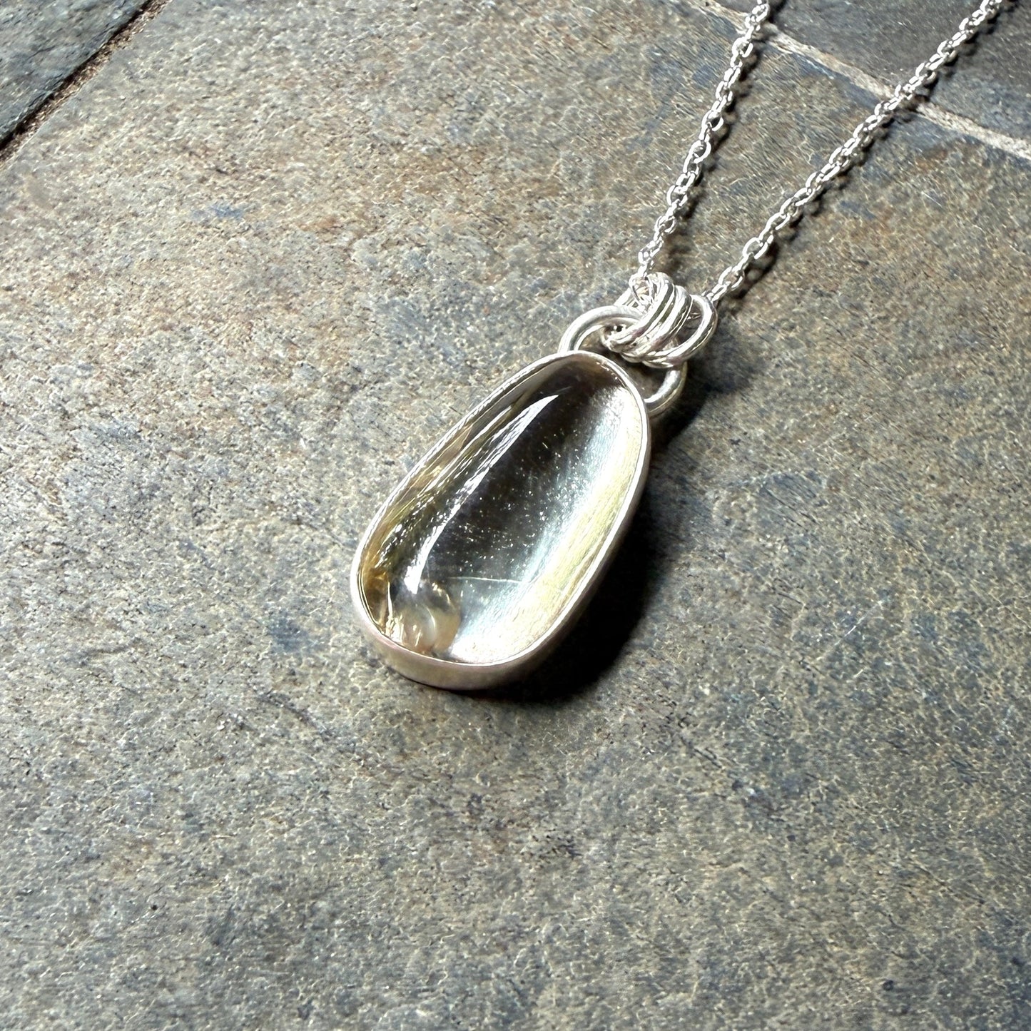 Champagne Oregon Sunstone Pendant Necklace | Sterling Silver | PNW Gemstone