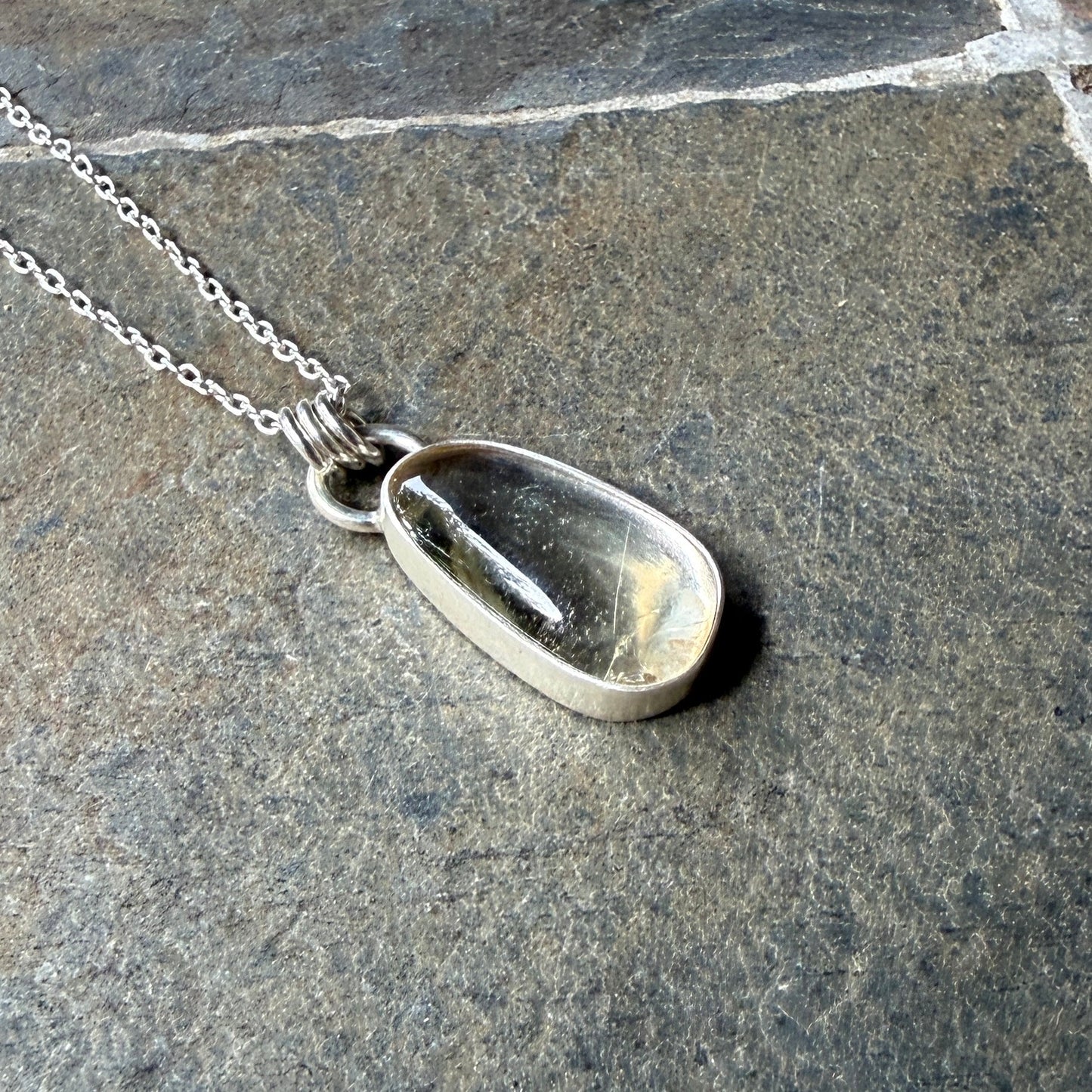 Champagne Oregon Sunstone Pendant Necklace | Sterling Silver | PNW Gemstone