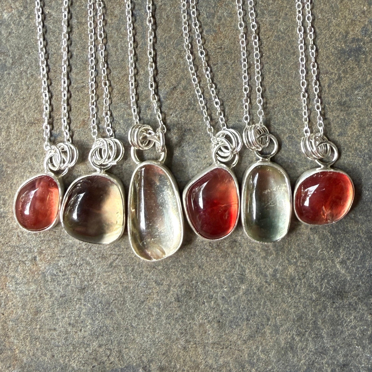 Green Shiller Oregon Sunstone Pendant Necklace | Sterling Silver | PNW Gemstone