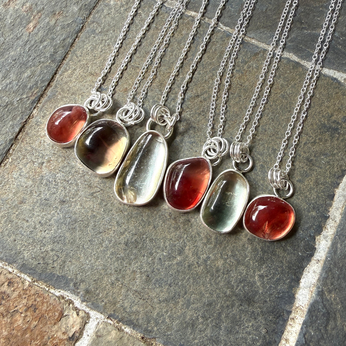 Red Oregon Sunstone Pendant Necklace | Sterling Silver | PNW Gemstone Jewelry